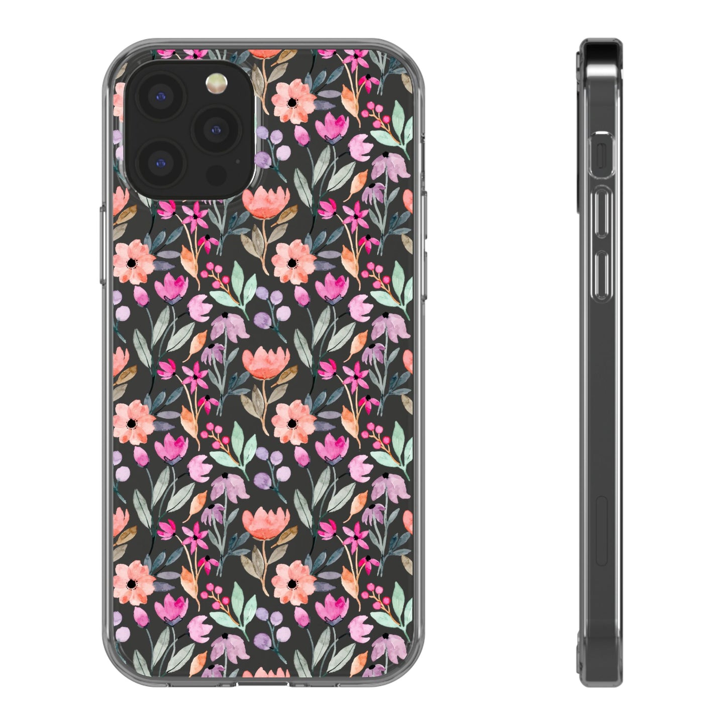 Floral - Clear Phone Case
