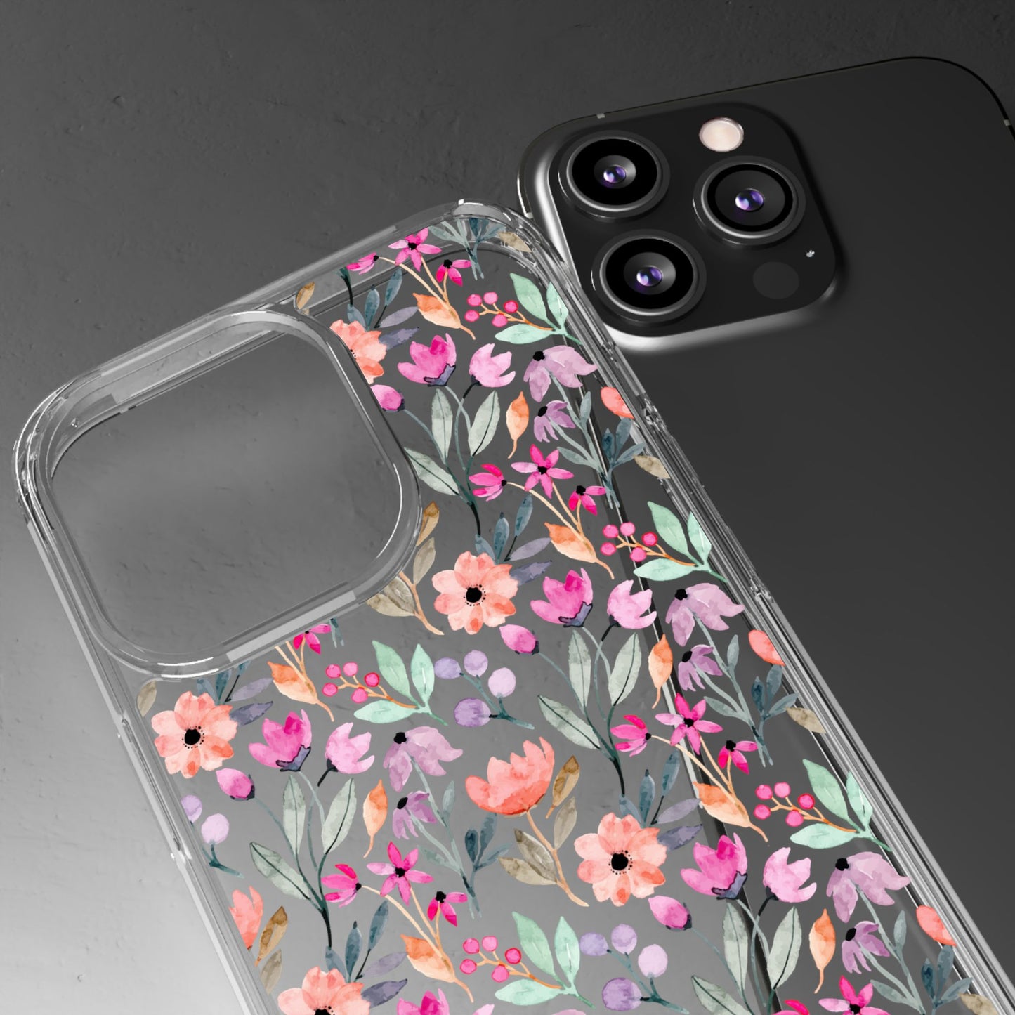 Floral - Clear Phone Case