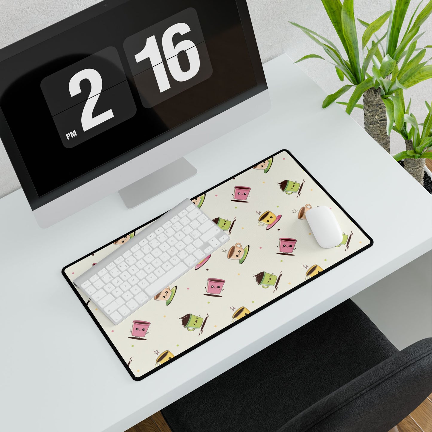 Desk Mat - Cute Coffee
