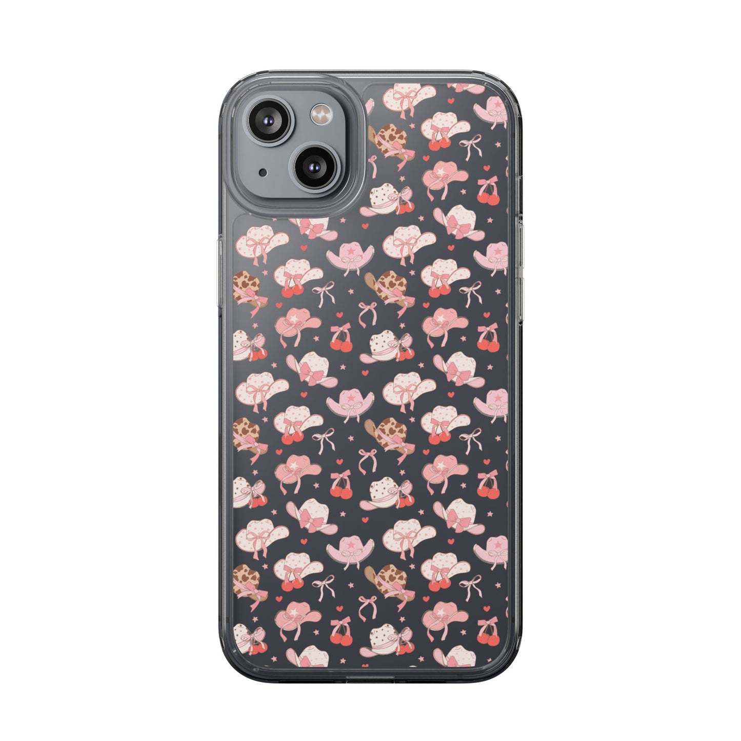 Cute Bow and Hats - Clear Phone Case