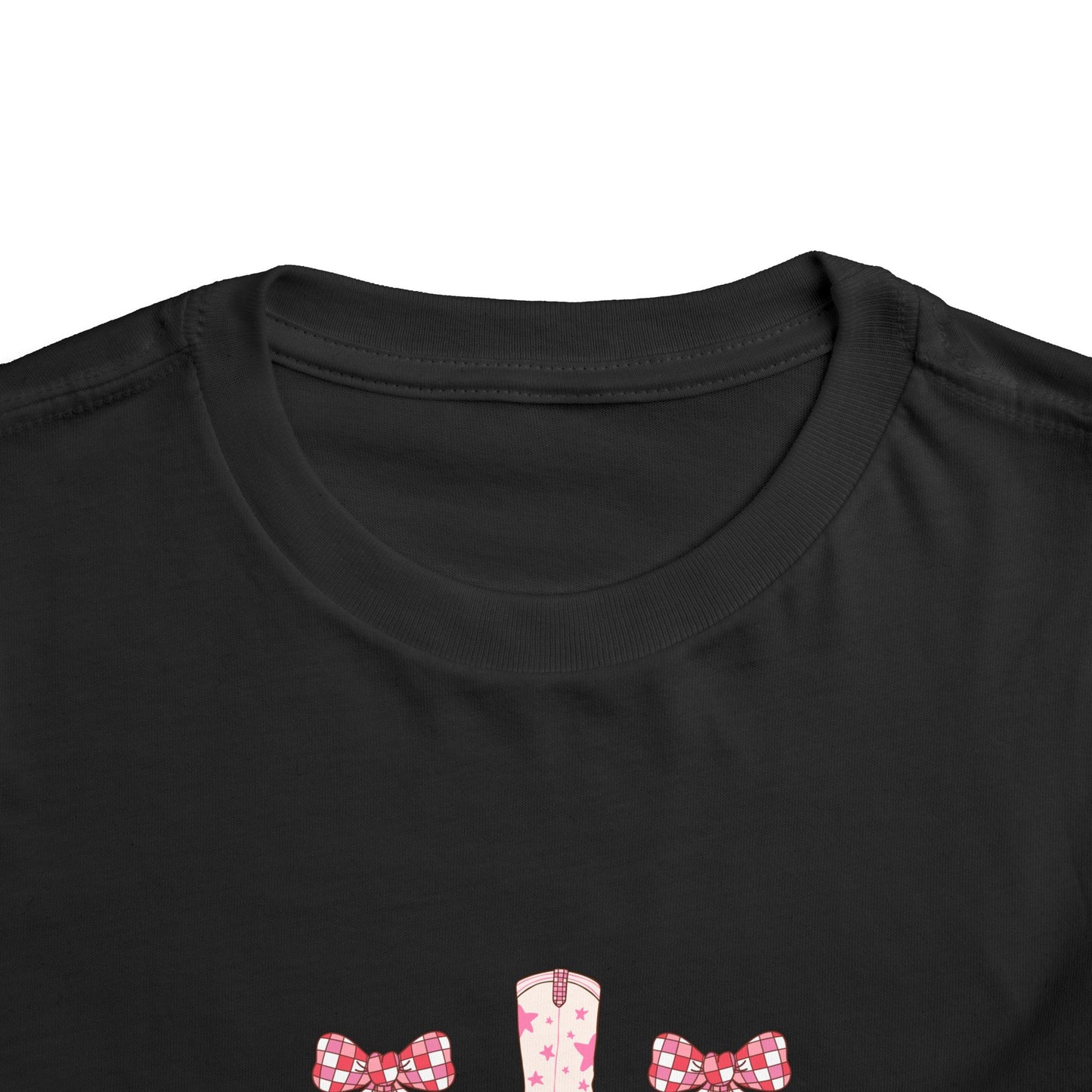 Cute Toddler Boot & Bow Short Sleeve Tee