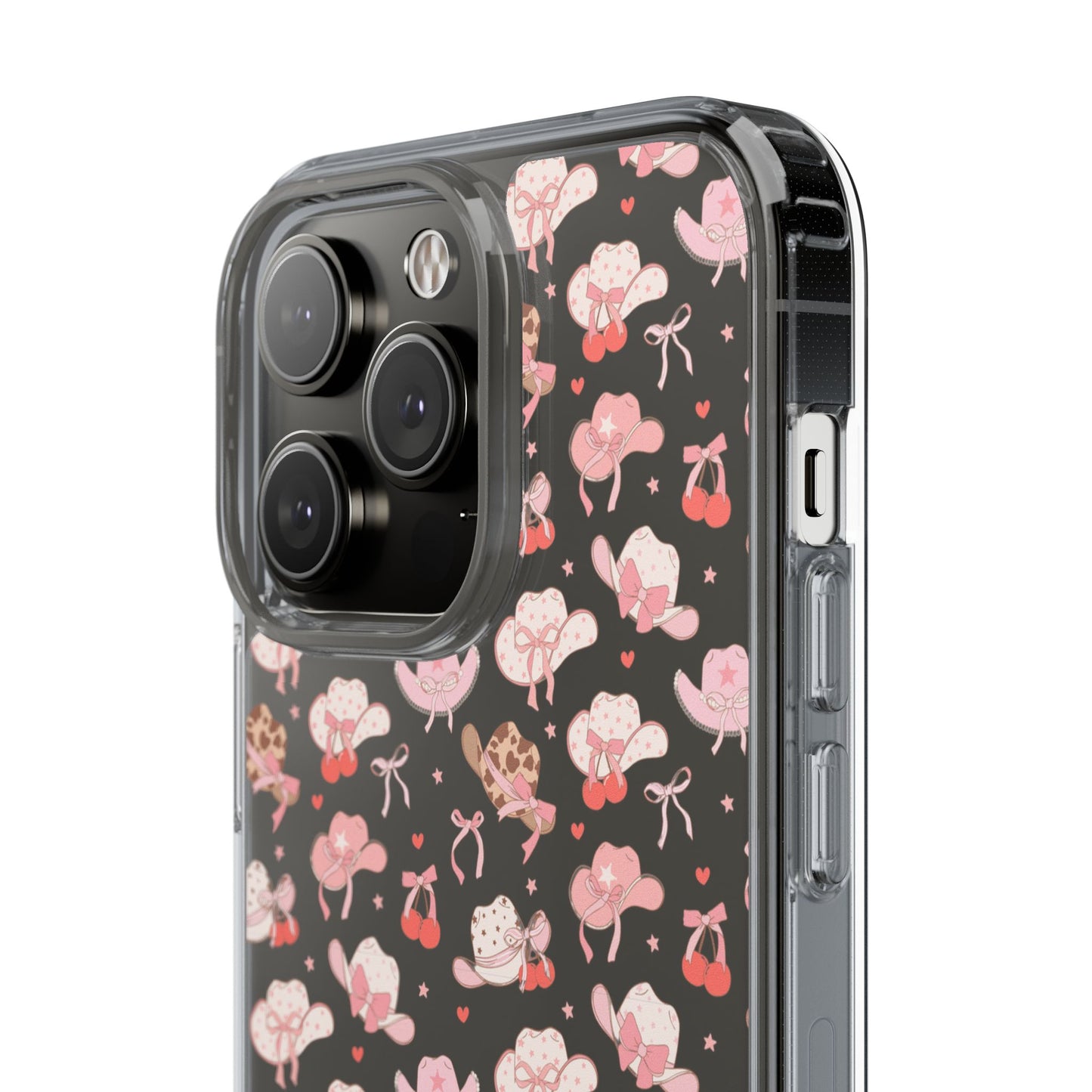 Cute Bow and Hats - Clear Phone Case