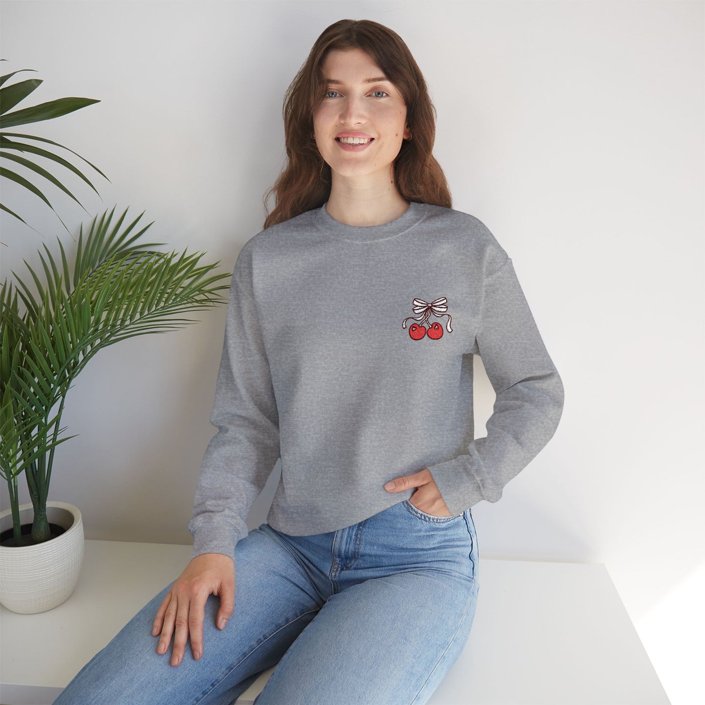Cherry Embroidered - Sweatshirt