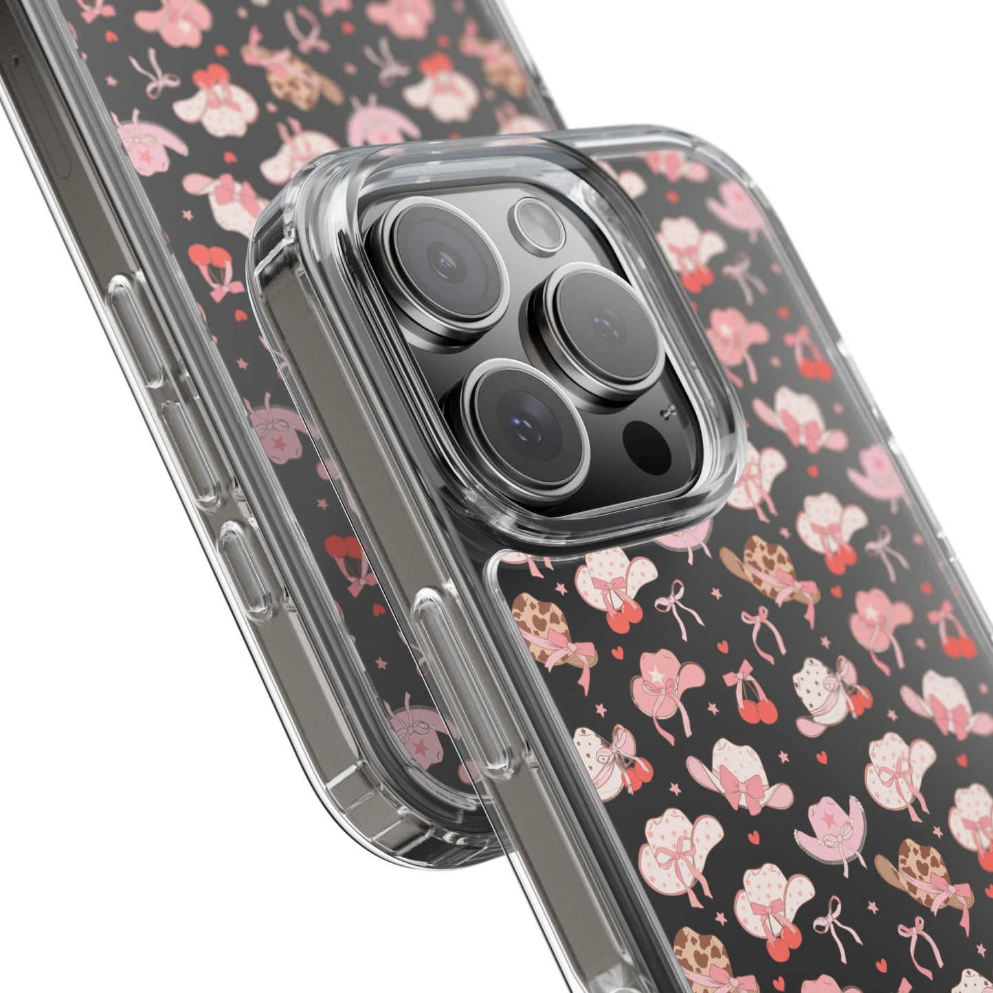 Cute Bow and Hats - Clear Phone Case
