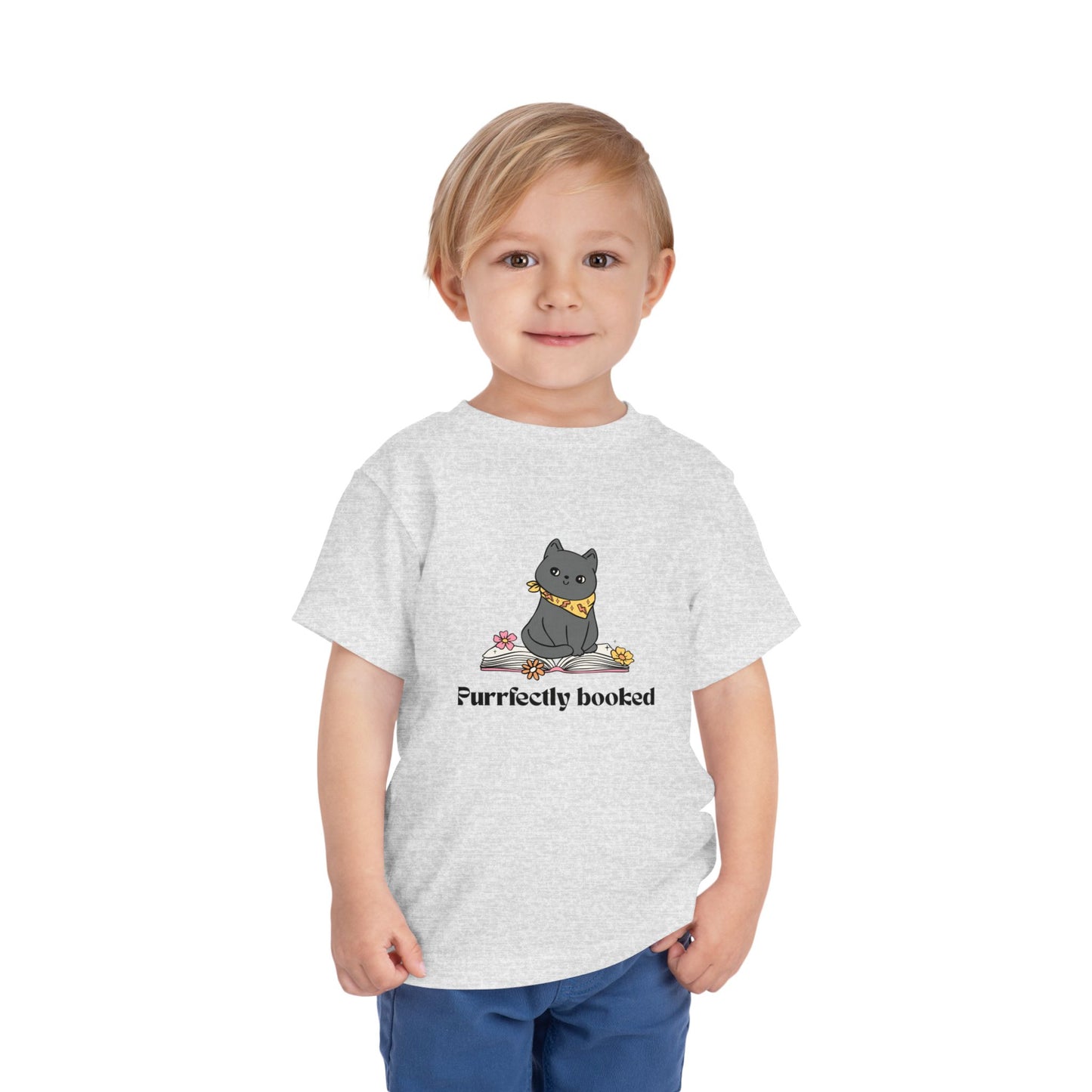 Purrfectly Booked Toddler Short Sleeve Tee