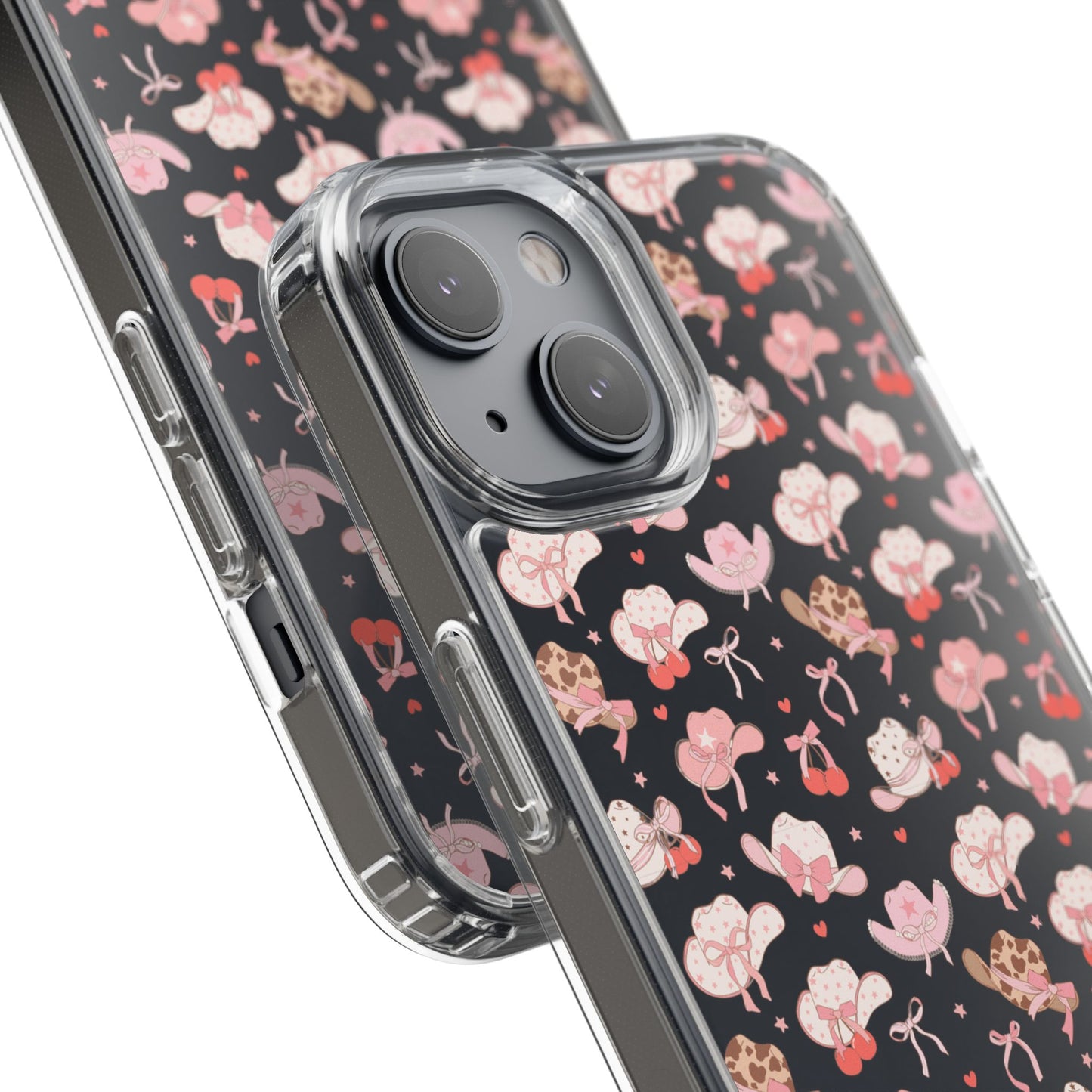 Cute Bow and Hats - Clear Phone Case