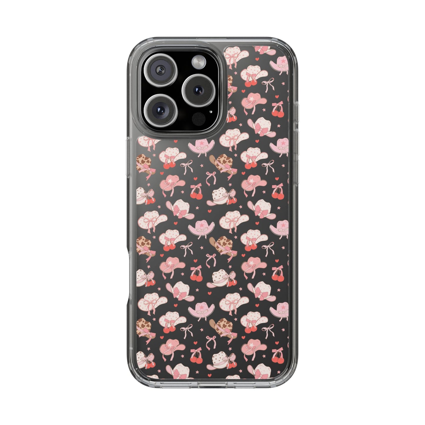 Cute Bow and Hats - Clear Phone Case