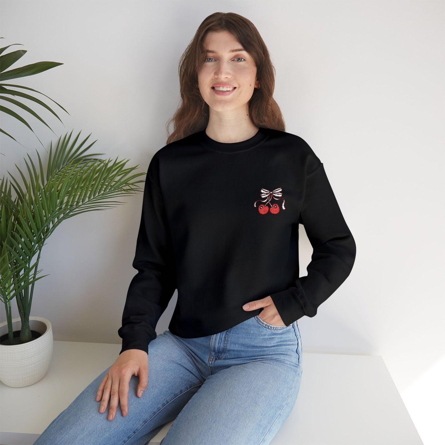 Cherry Embroidered - Sweatshirt