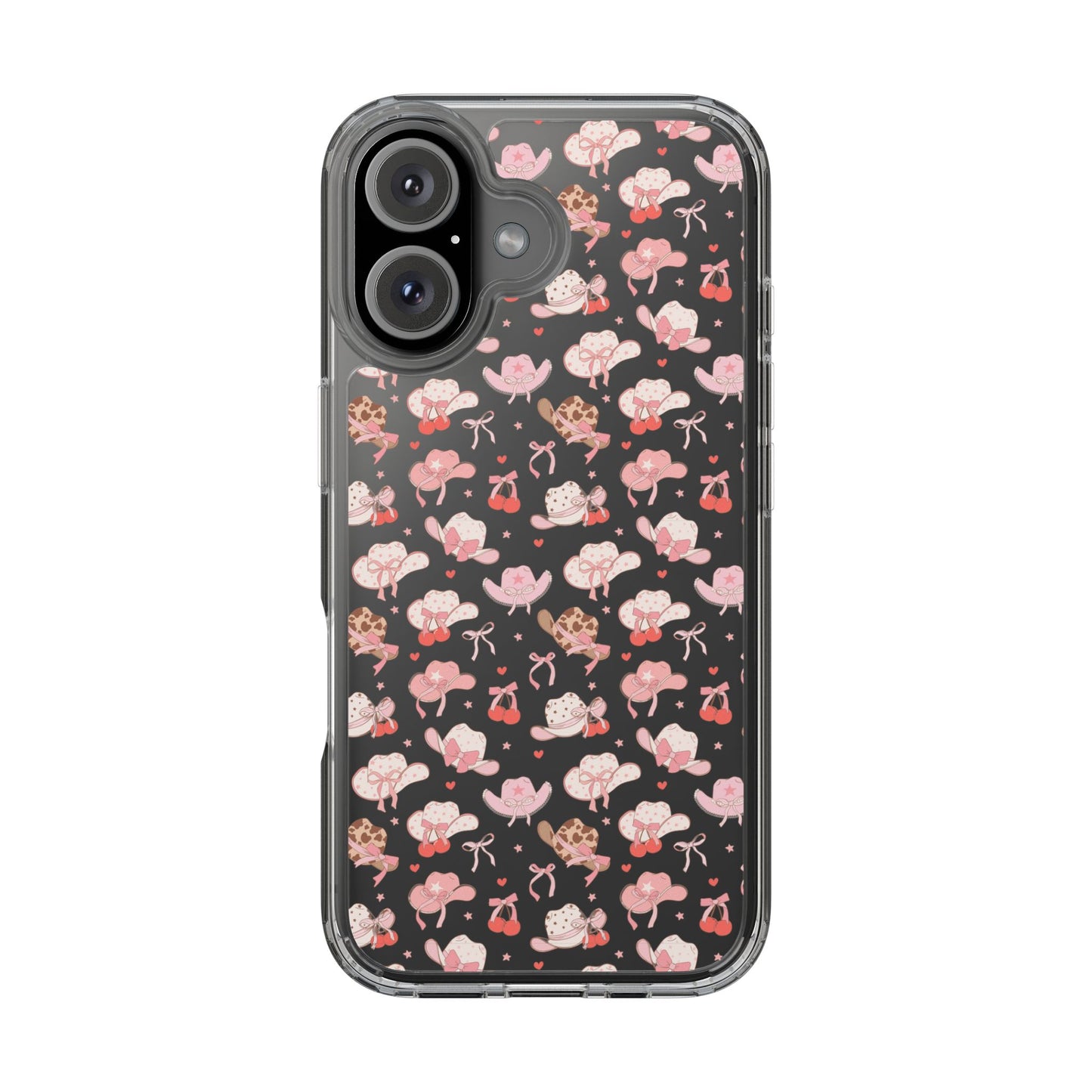 Cute Bow and Hats - Clear Phone Case