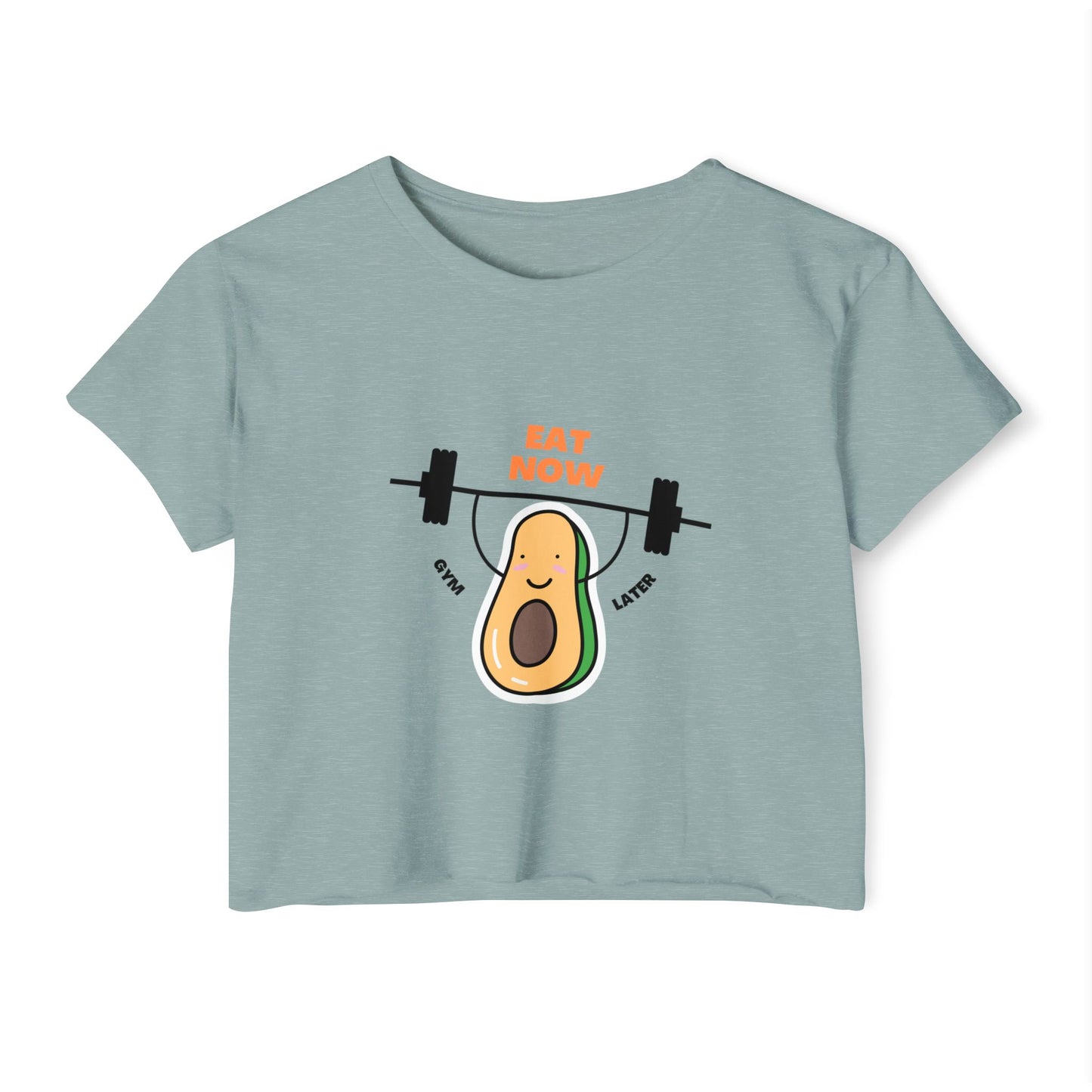 Playful Avocado Workout Crop Top