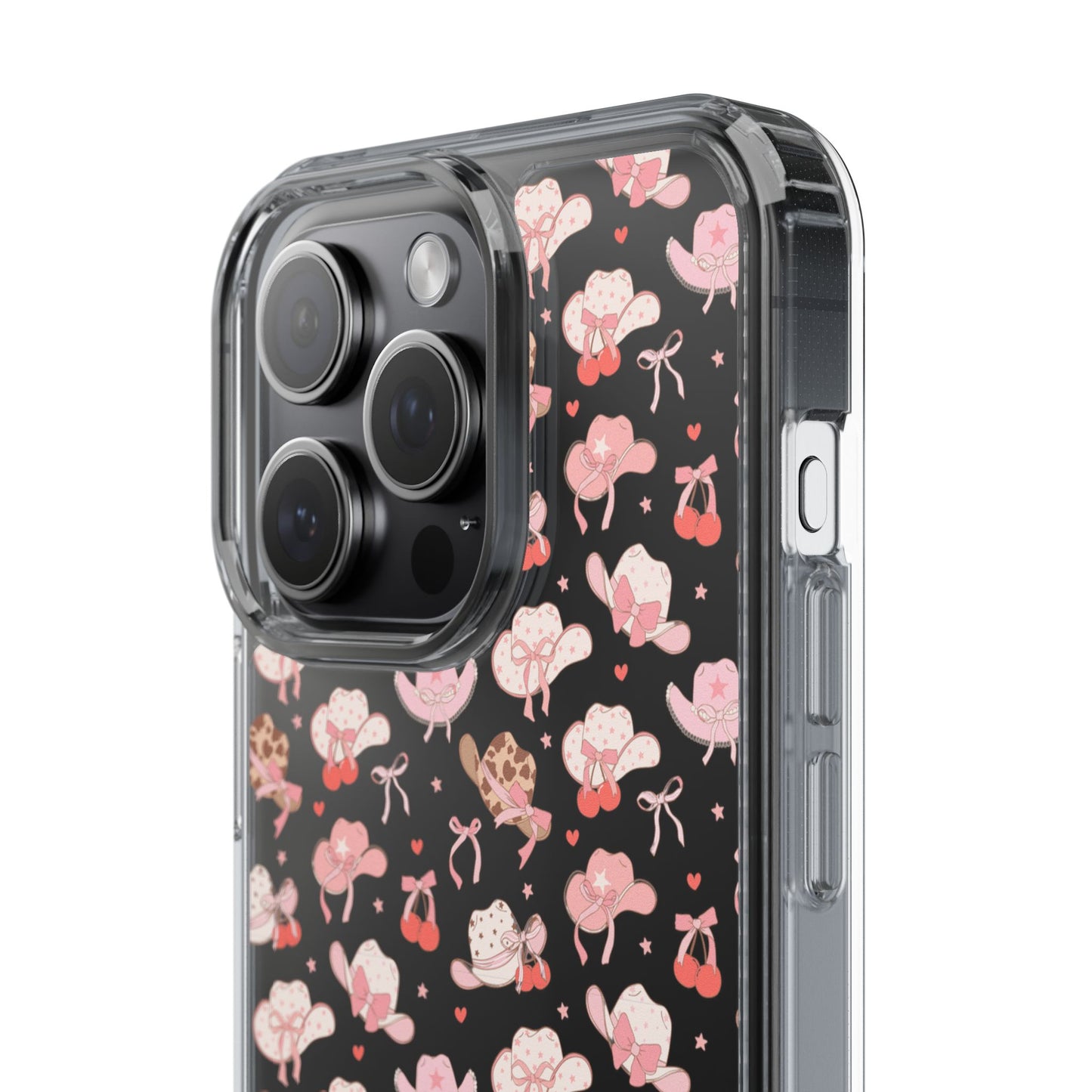 Cute Bow and Hats - Clear Phone Case