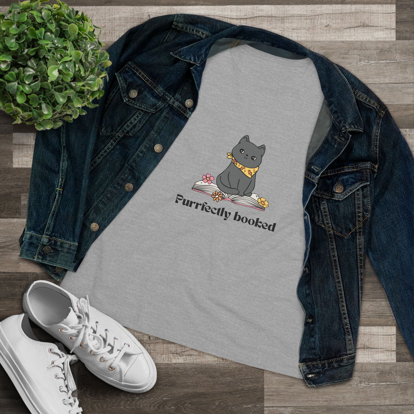 Purrfectly Booked Cotton Tee