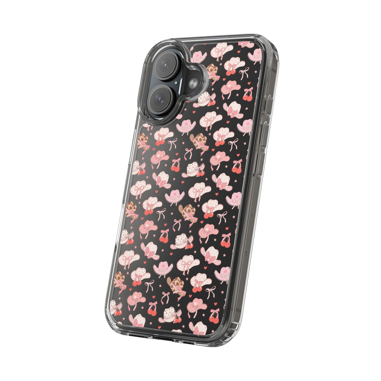 Cute Bow and Hats - Clear Phone Case