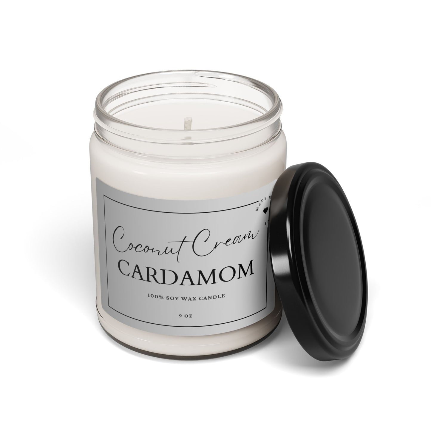 Coconut Cream Cardamom Scented Soy Candle - 9oz