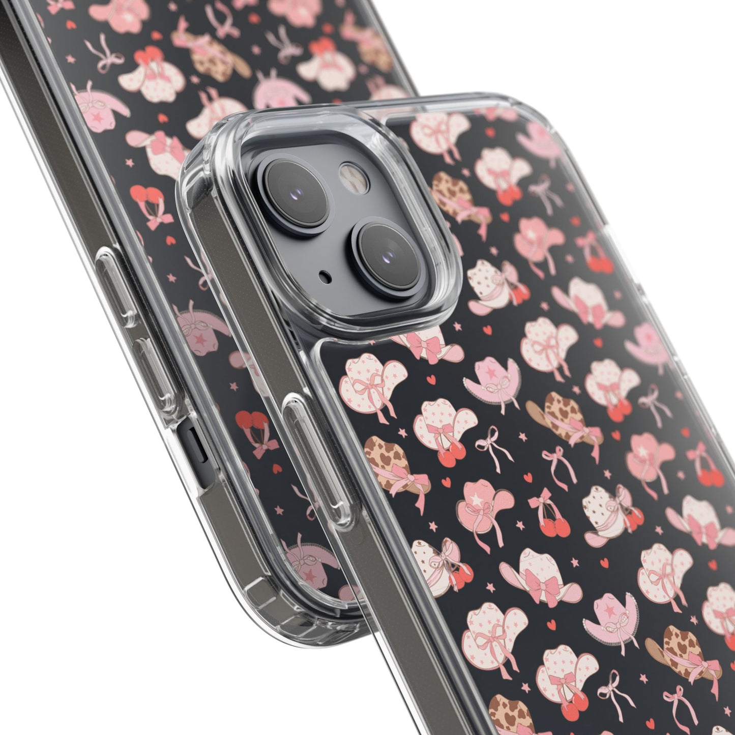 Cute Bow and Hats - Clear Phone Case