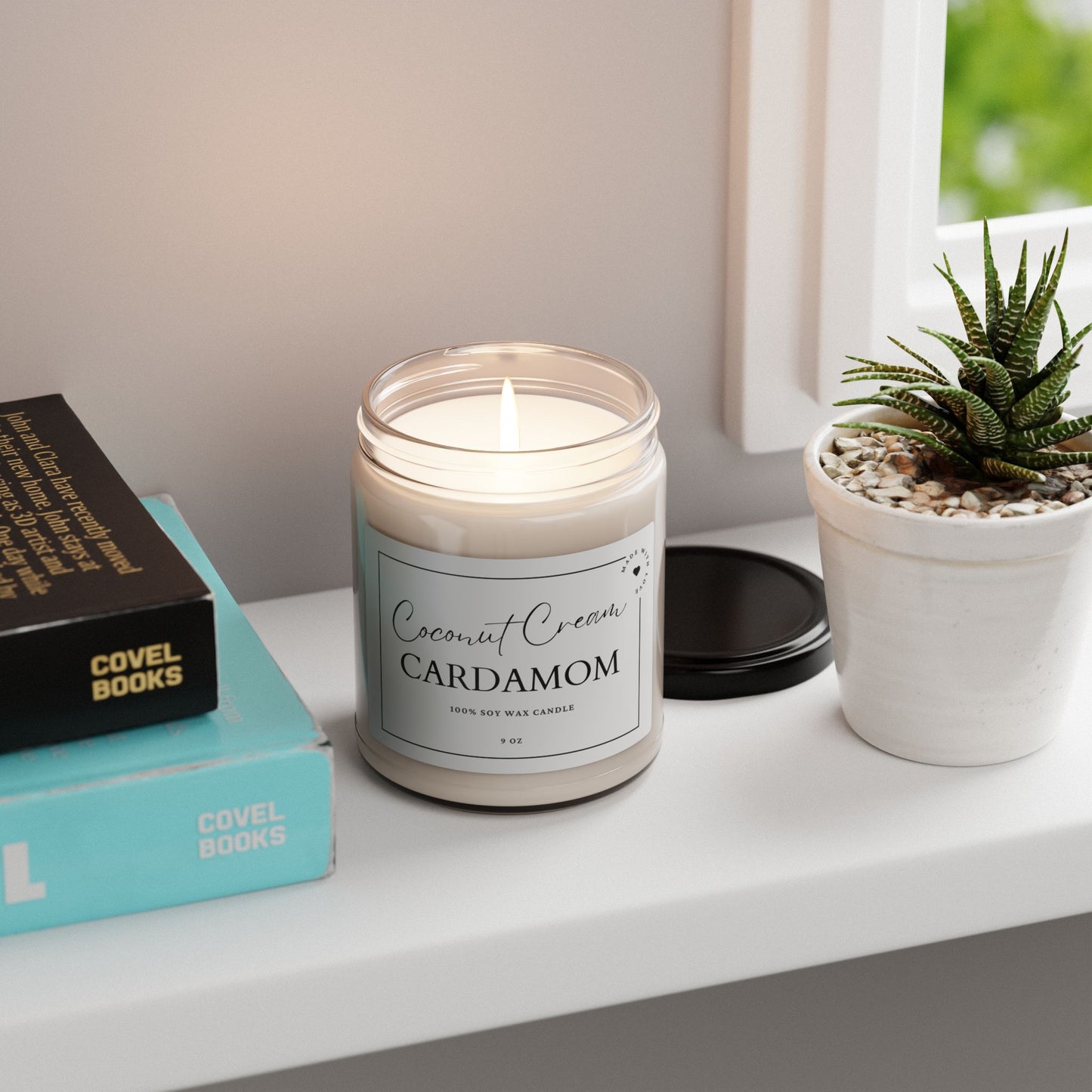 Coconut Cream Cardamom Scented Soy Candle - 9oz