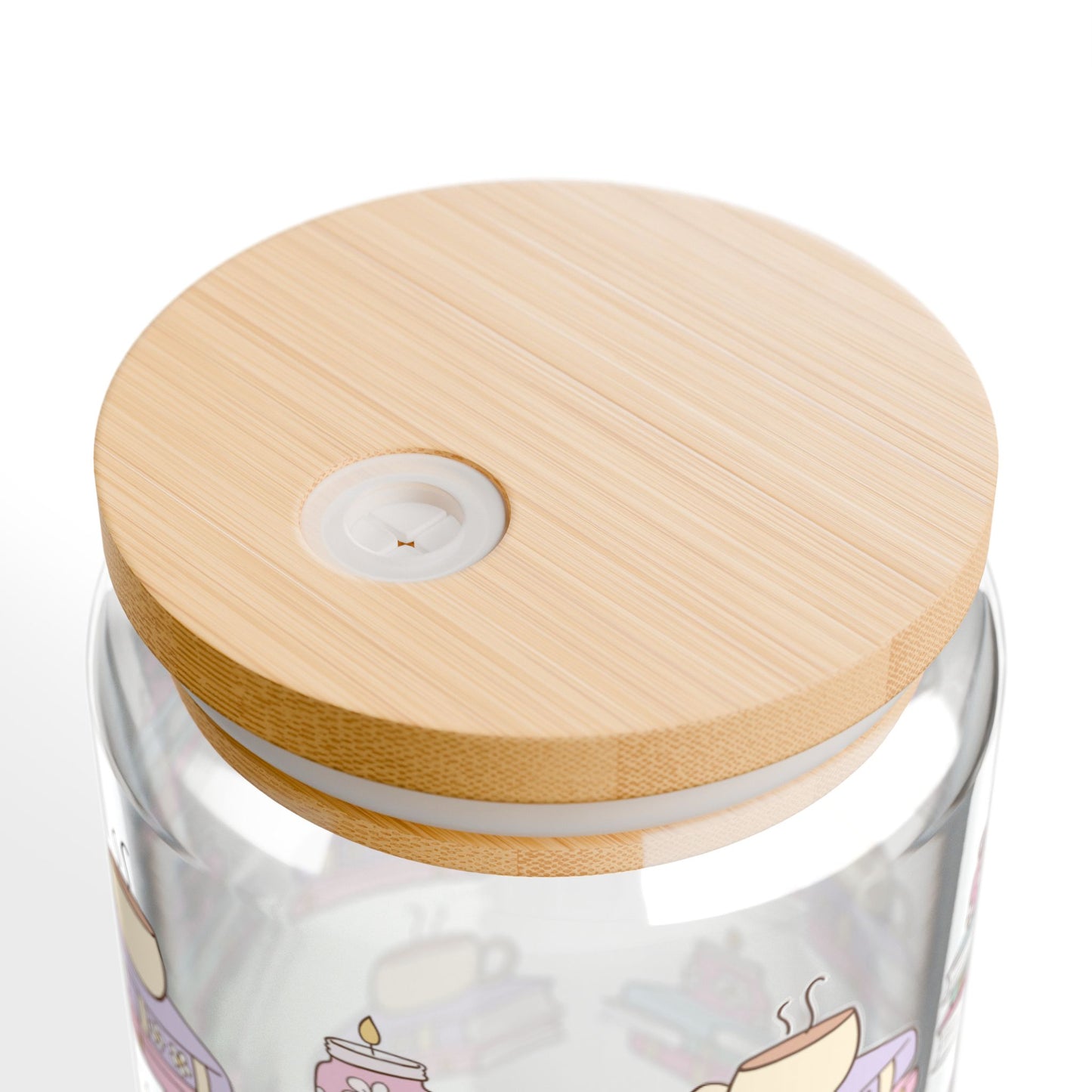 Cute Book Lover's Sipper Glass - 16oz