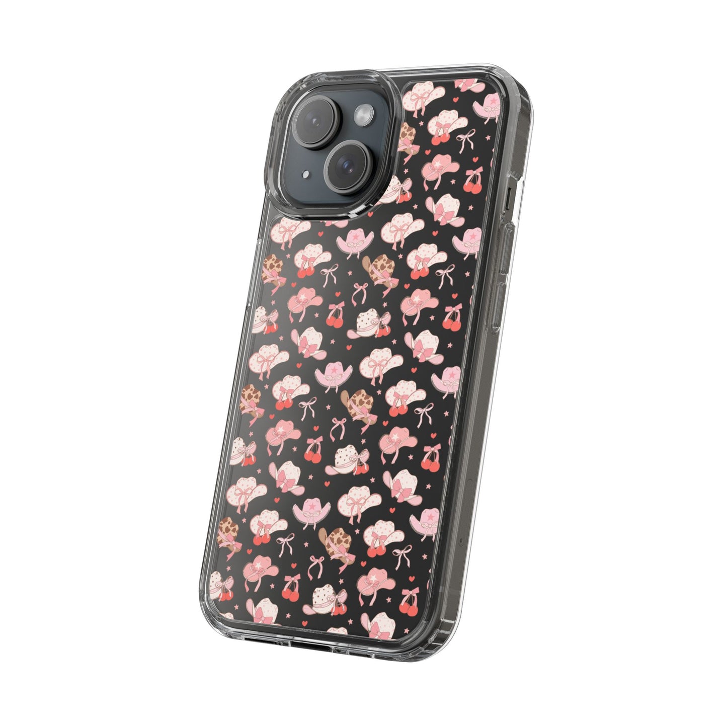 Cute Bow and Hats - Clear Phone Case