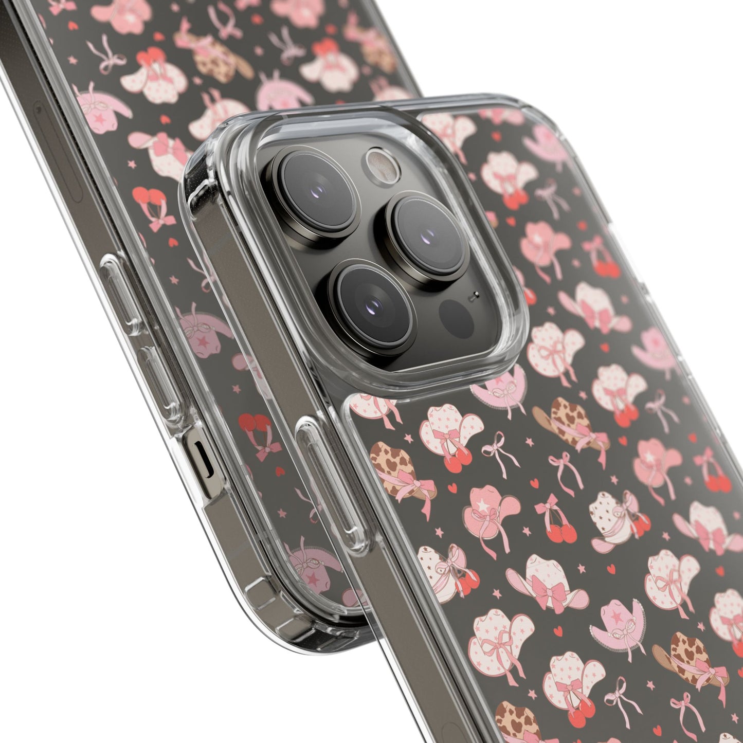 Cute Bow and Hats - Clear Phone Case