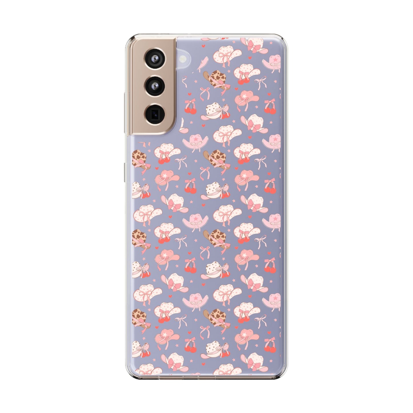 Cute Bow and Hats - Clear Phone Case
