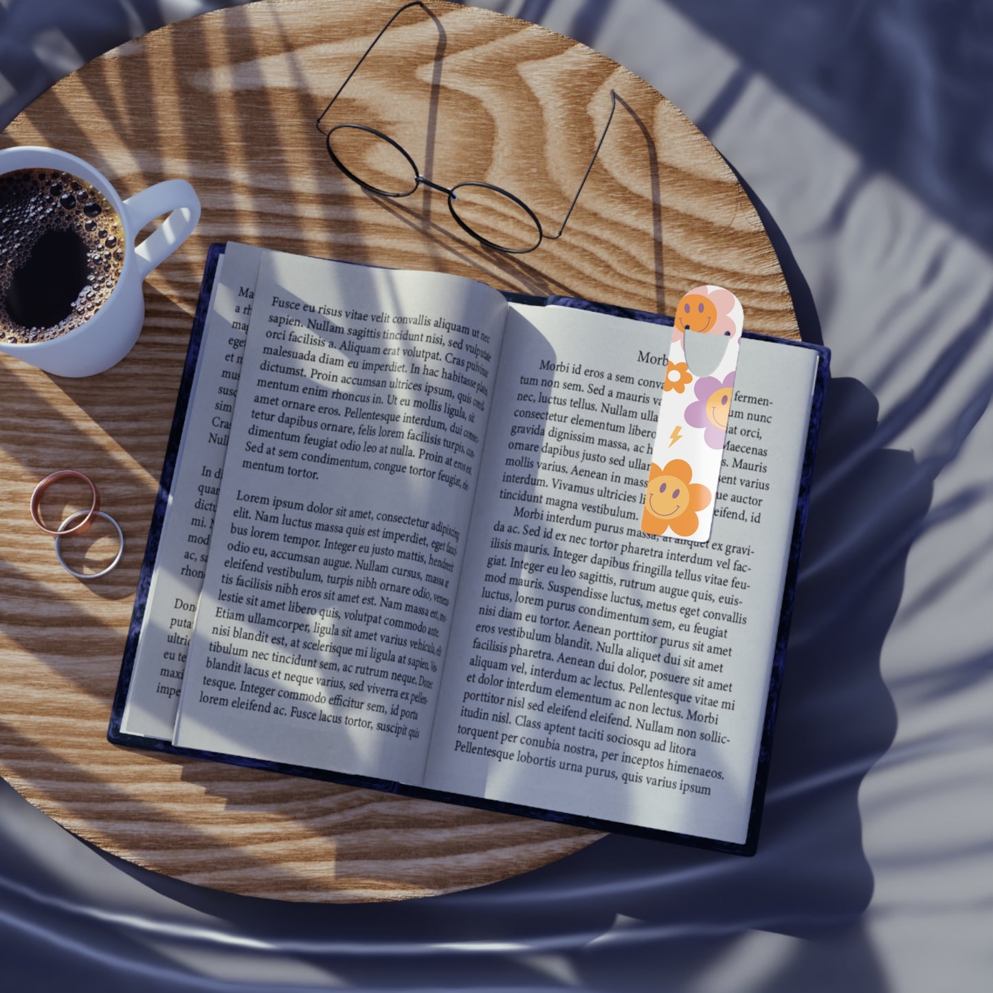 Happy Flower Metal Bookmark
