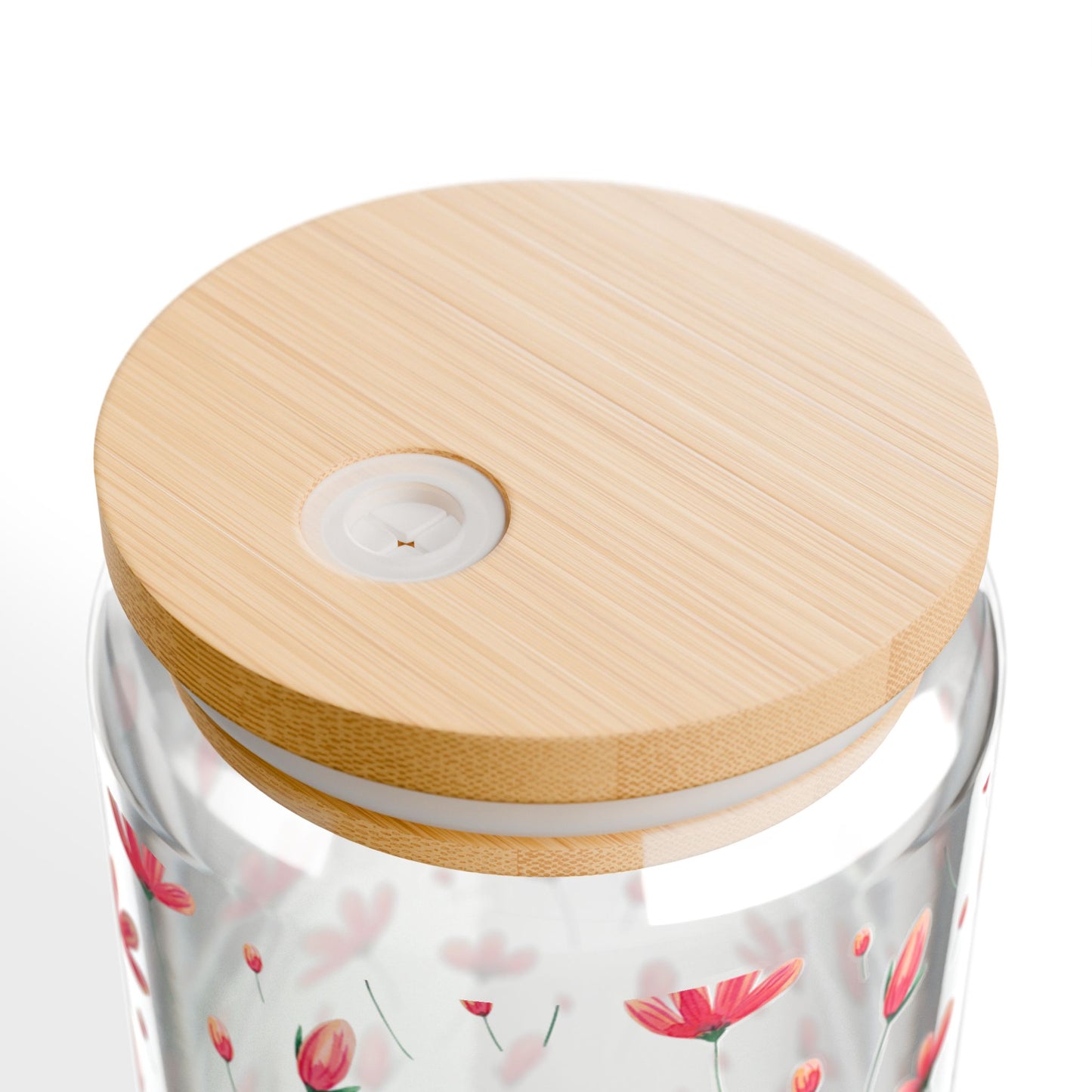 Floral Sipper Glass - 16oz