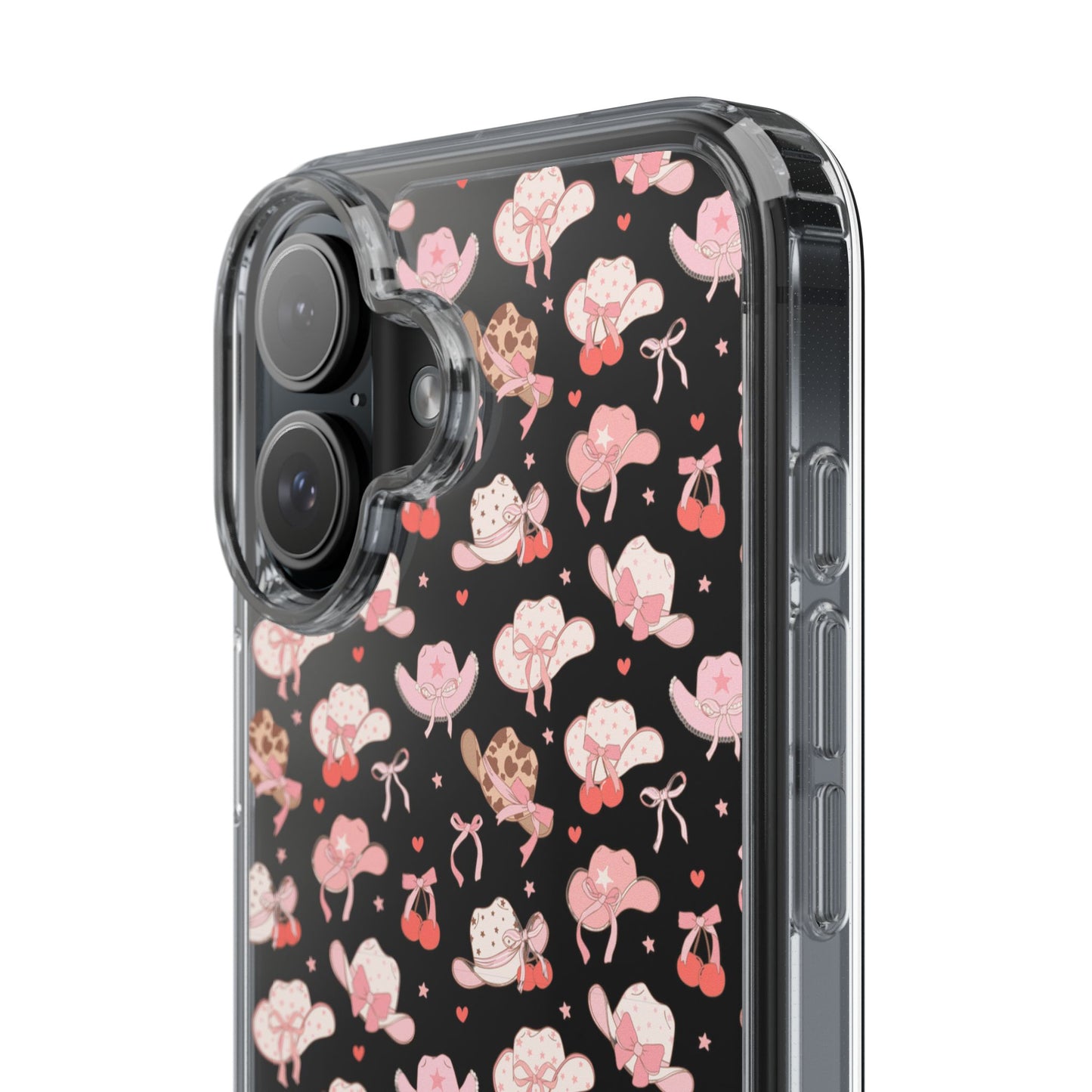 Cute Bow and Hats - Clear Phone Case