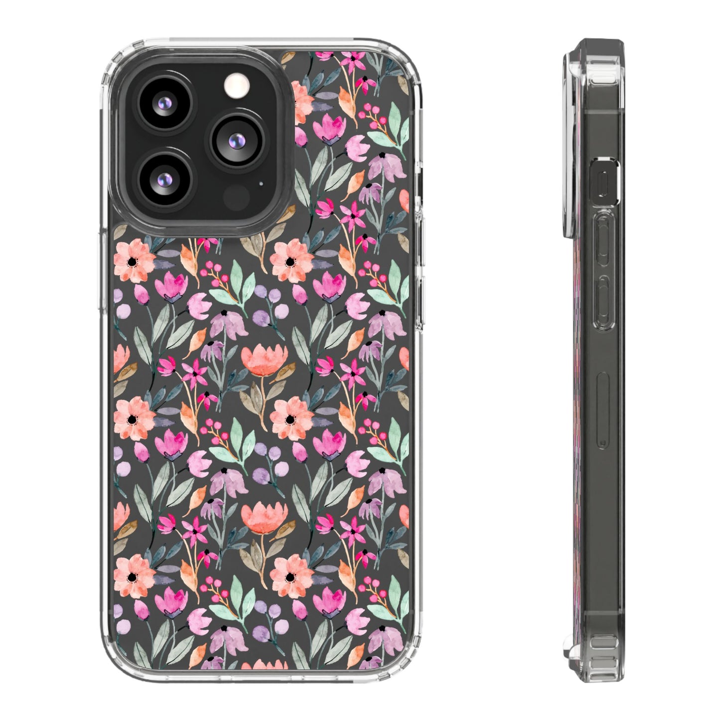 Floral - Clear Phone Case