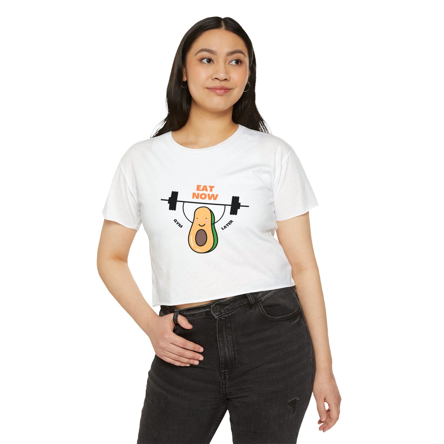 Playful Avocado Workout Crop Top