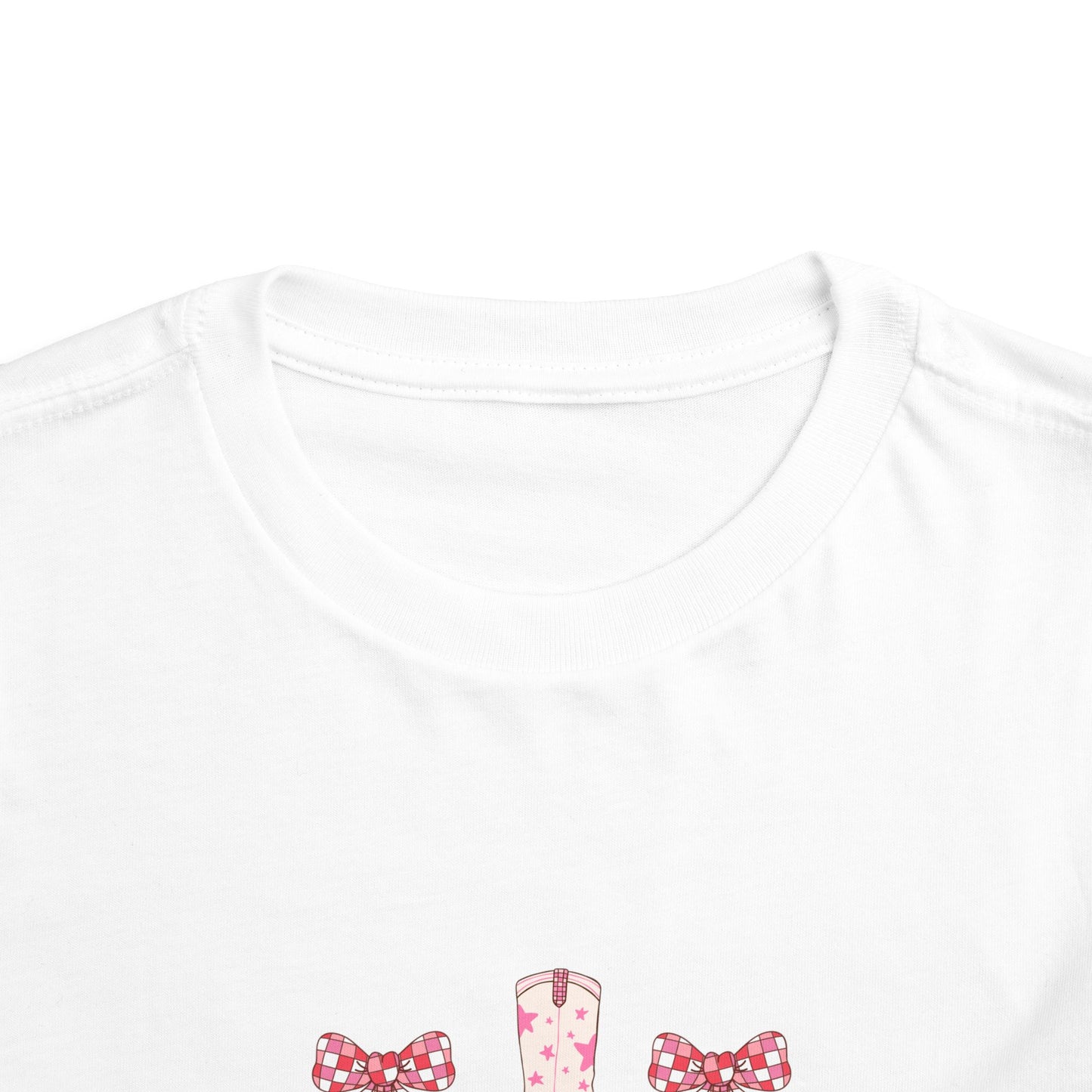 Cute Toddler Boot & Bow Short Sleeve Tee