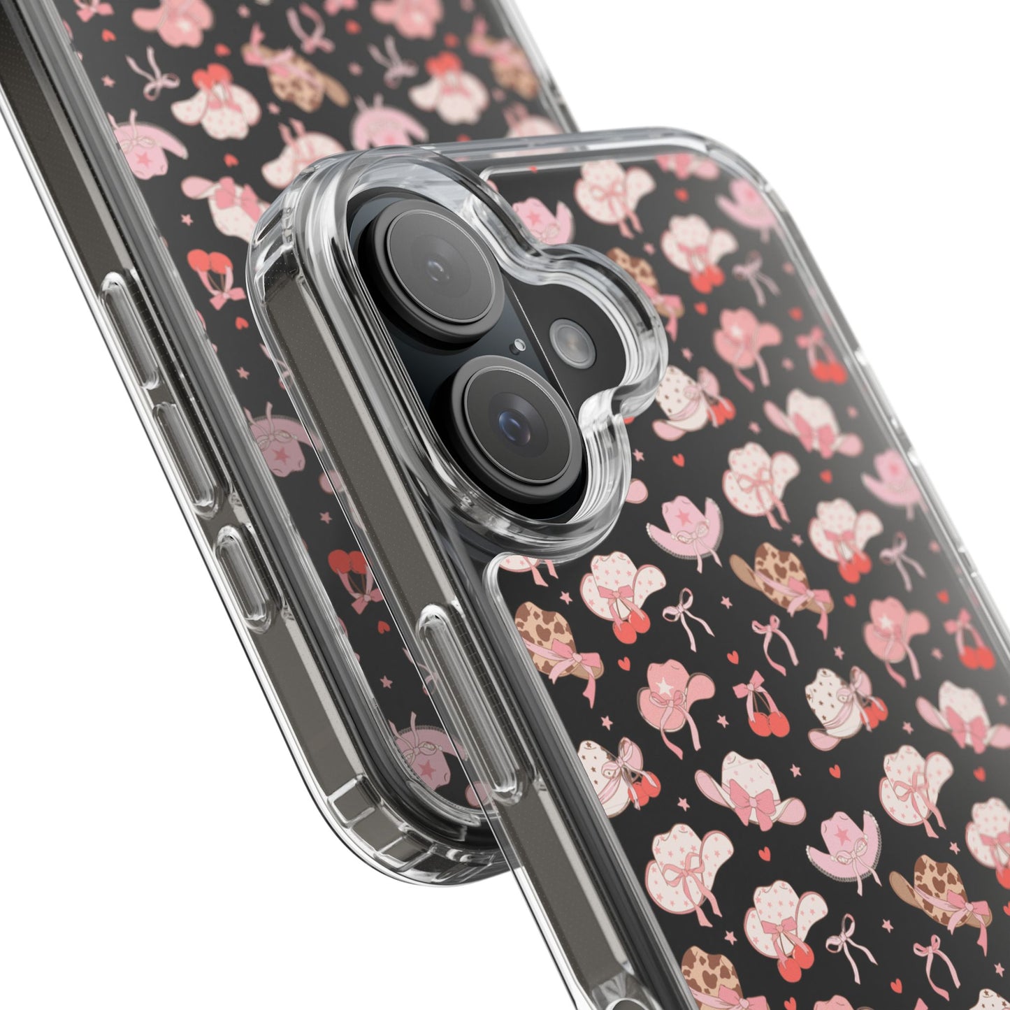 Cute Bow and Hats - Clear Phone Case