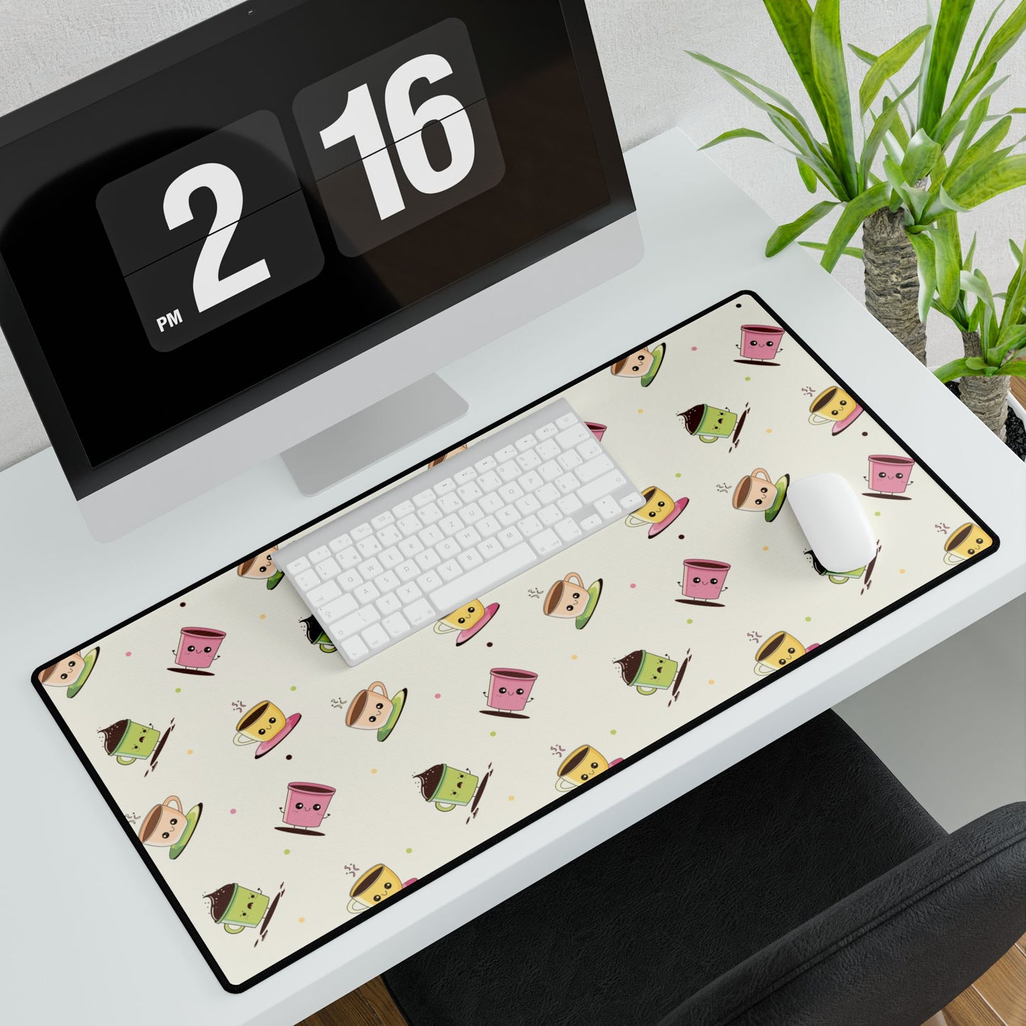 Desk Mat - Cute Coffee