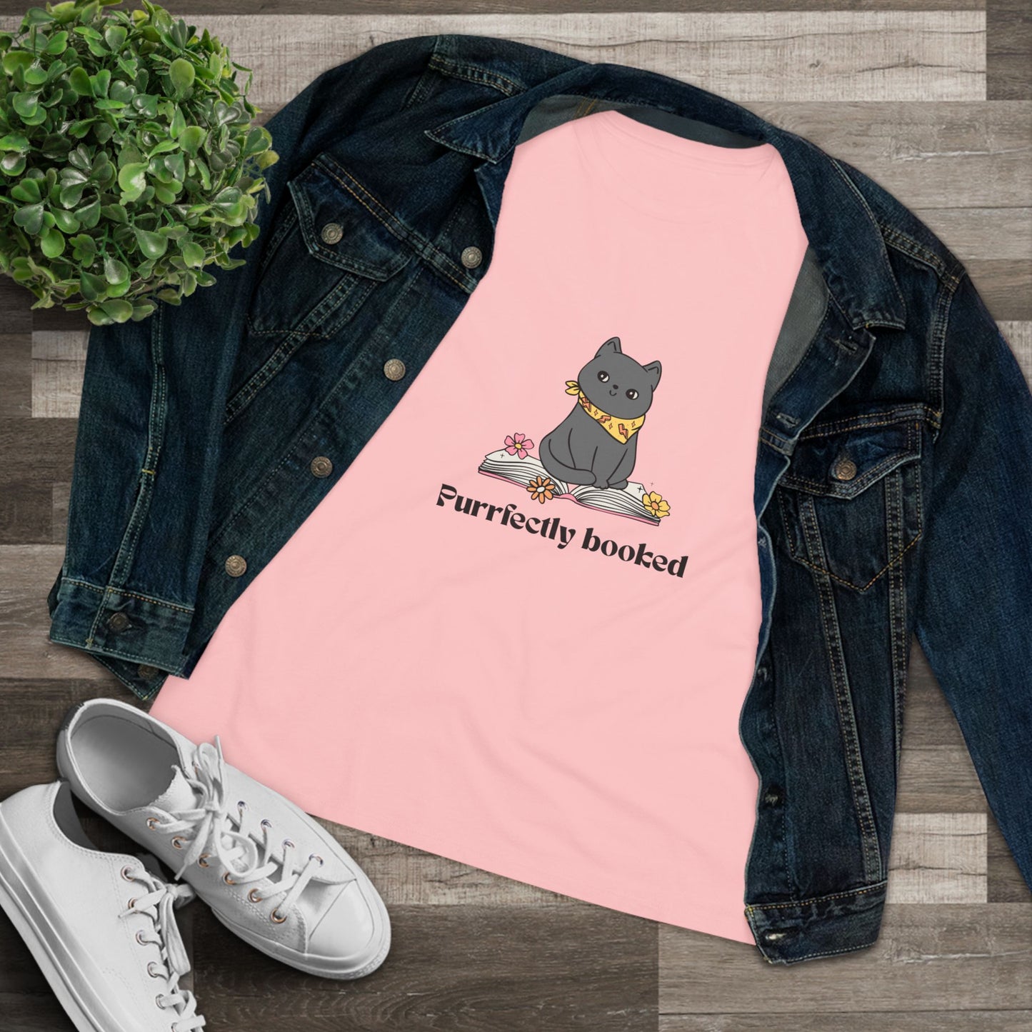 Purrfectly Booked Cotton Tee