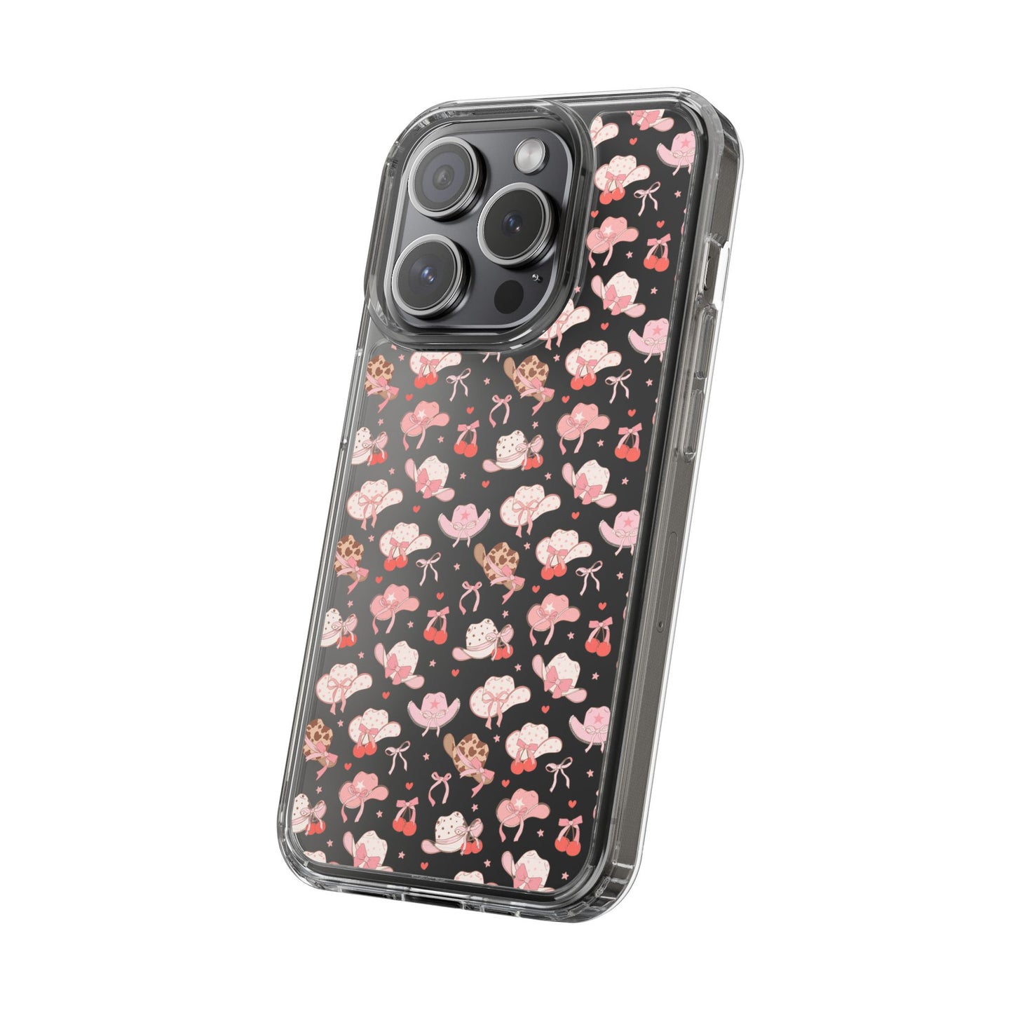 Cute Bow and Hats - Clear Phone Case
