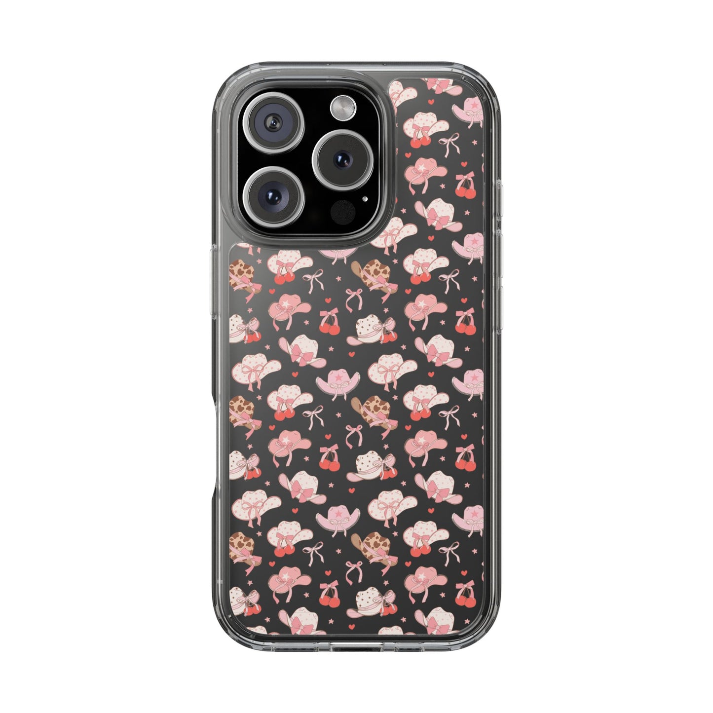 Cute Bow and Hats - Clear Phone Case