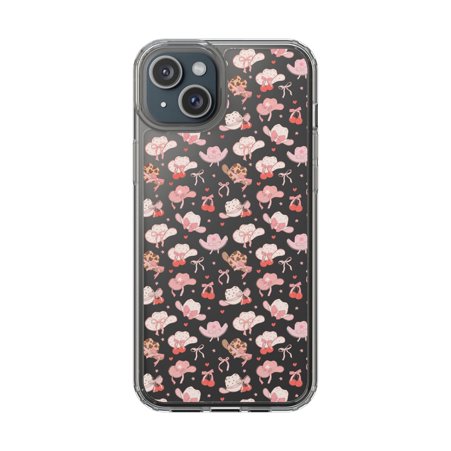 Cute Bow and Hats - Clear Phone Case