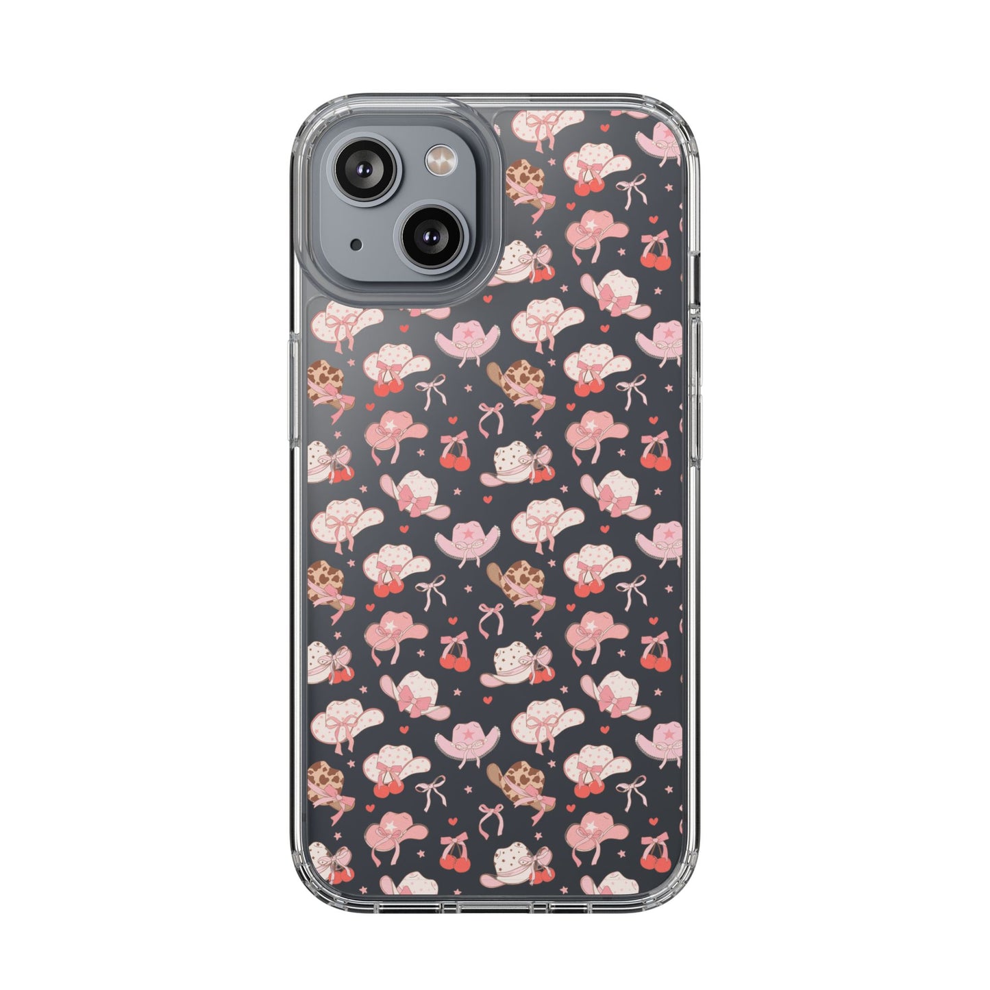 Cute Bow and Hats - Clear Phone Case
