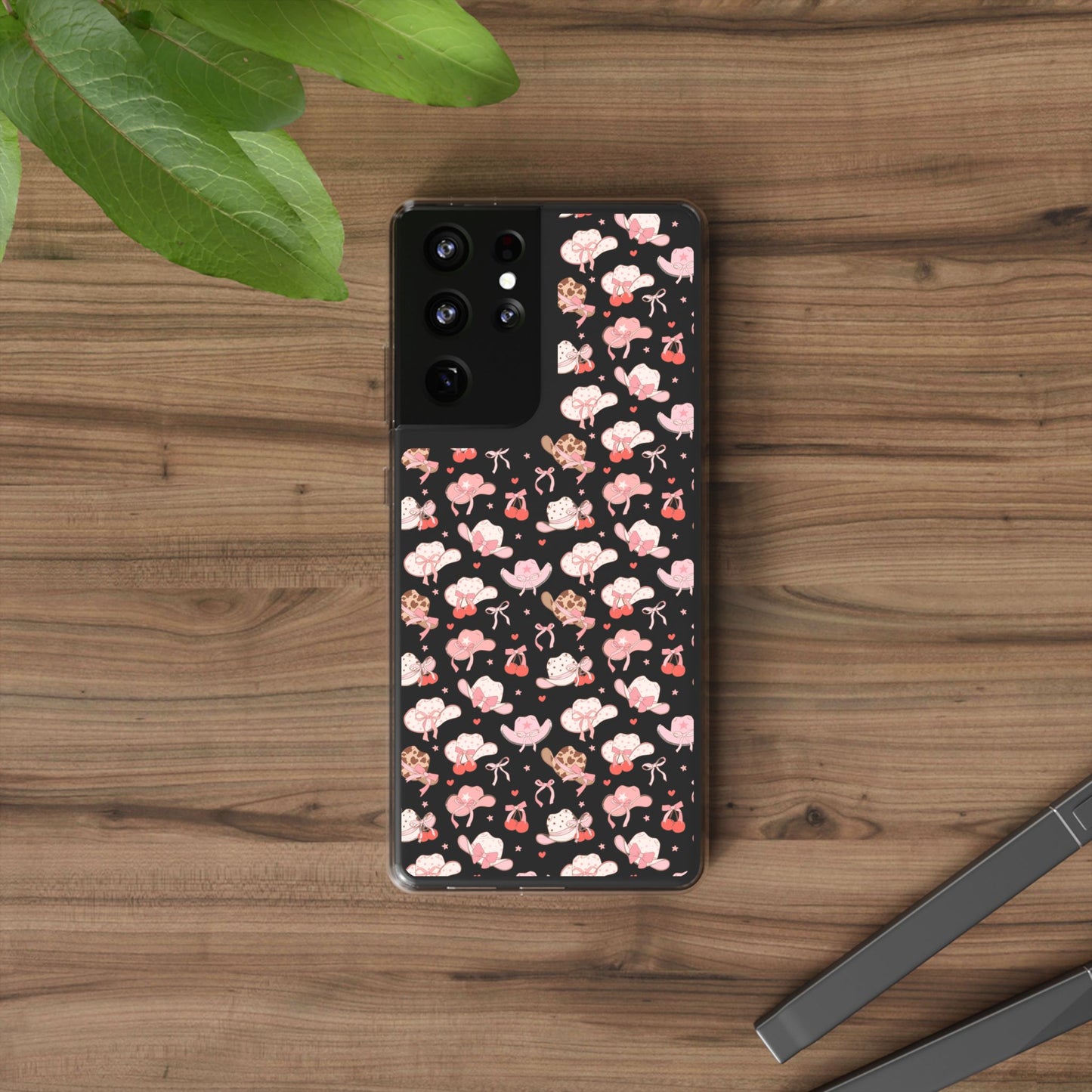 Cute Bow and Hats - Clear Phone Case
