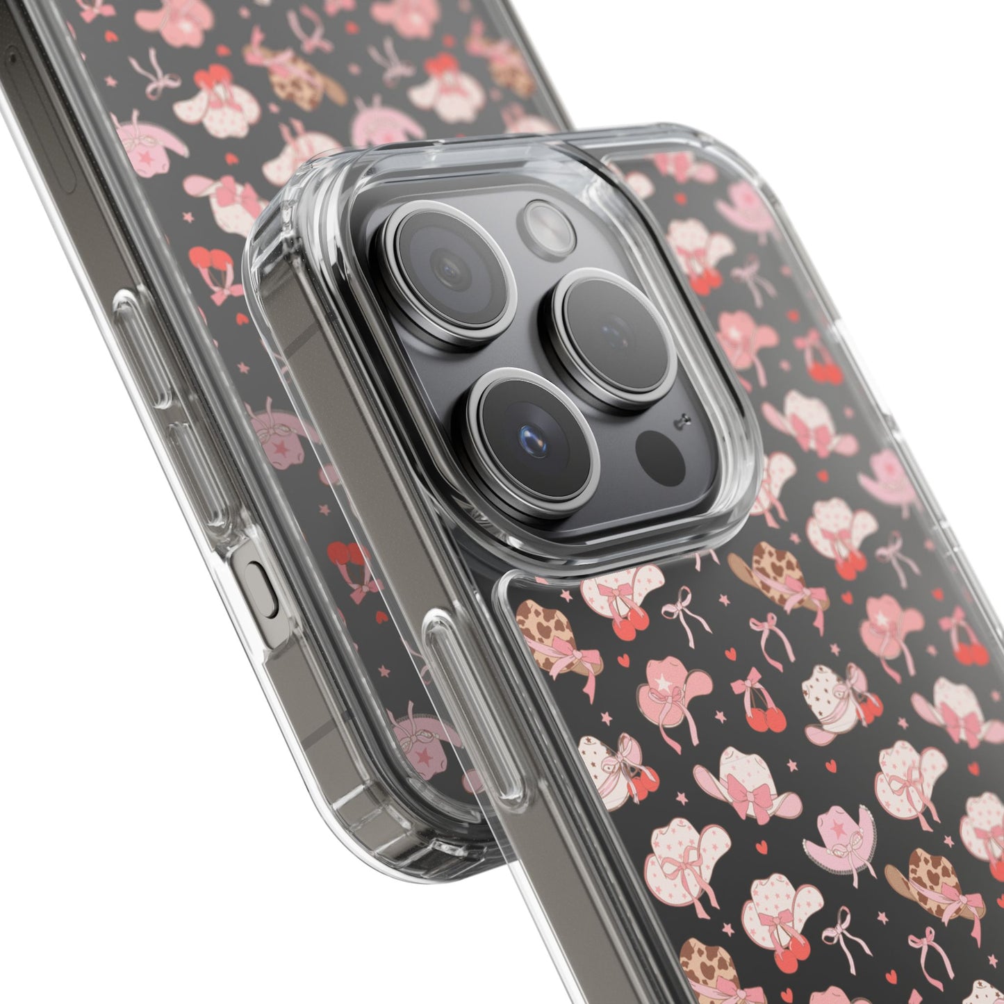 Cute Bow and Hats - Clear Phone Case