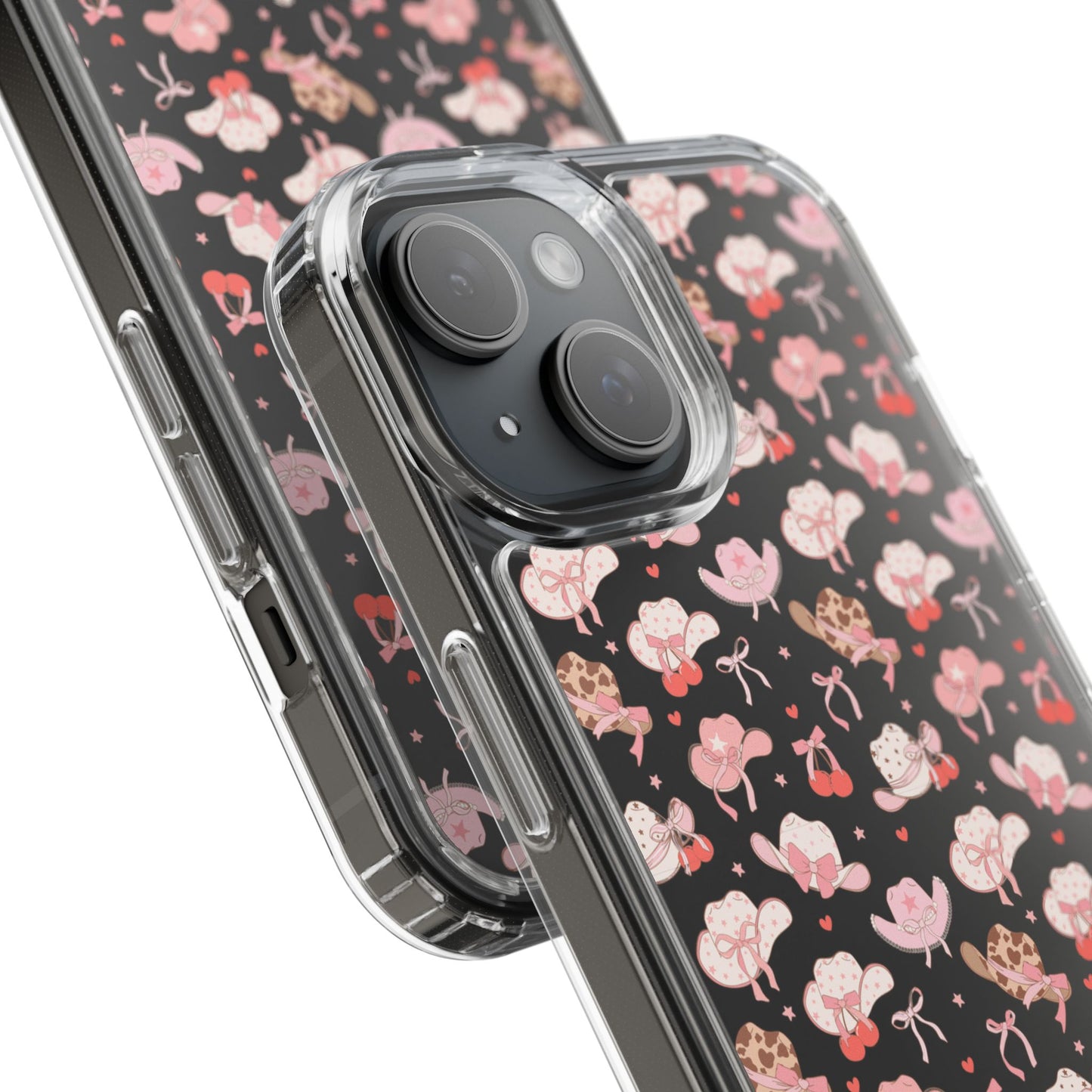 Cute Bow and Hats - Clear Phone Case