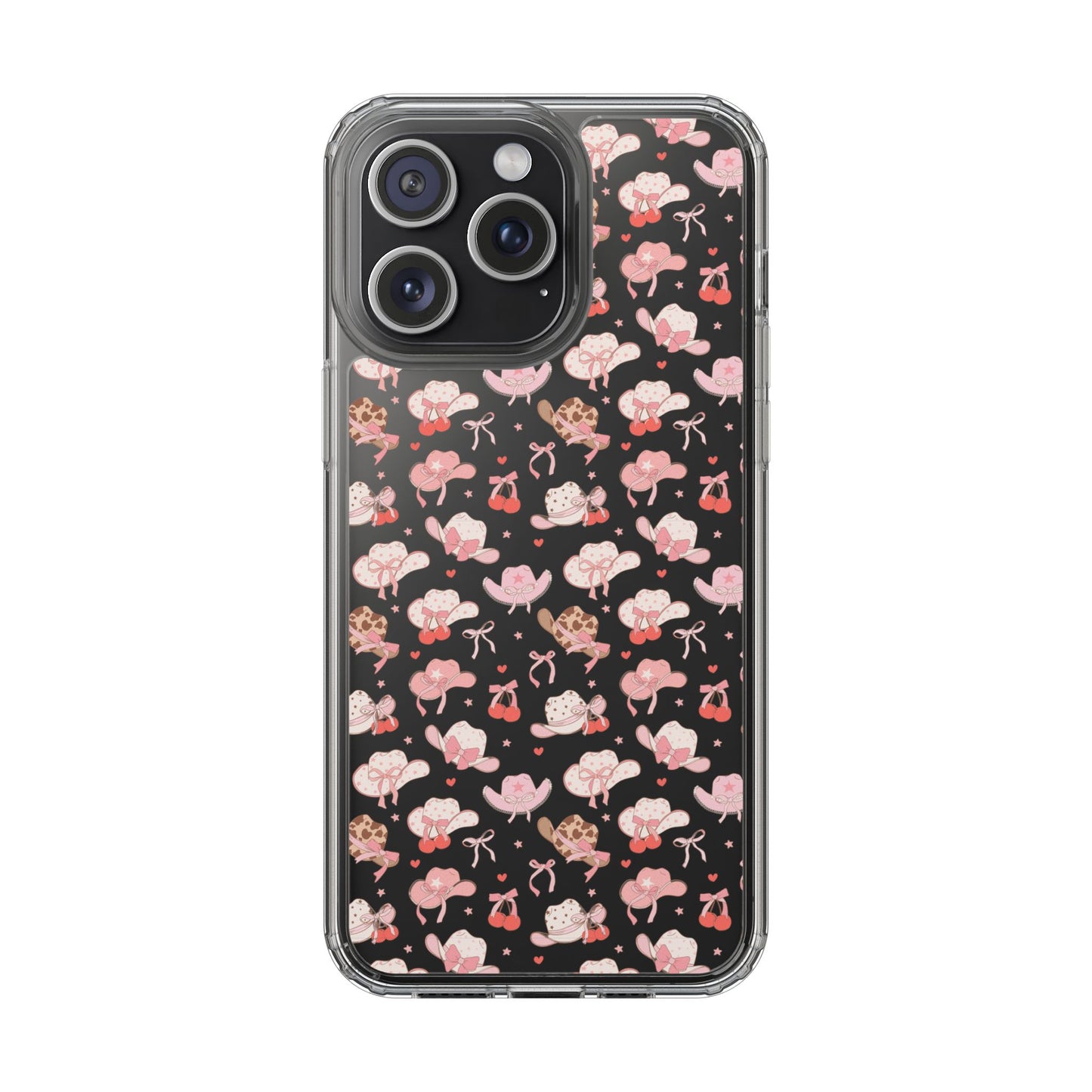 Cute Bow and Hats - Clear Phone Case