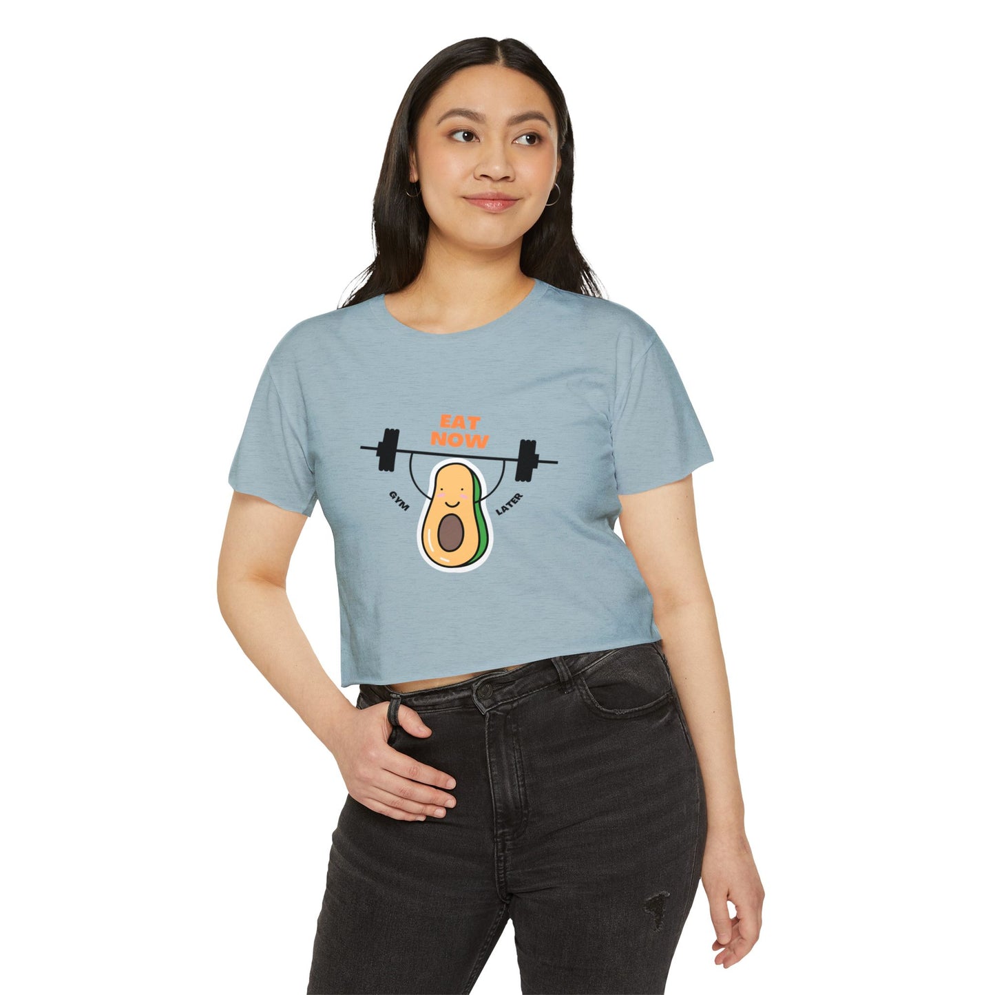 Playful Avocado Workout Crop Top