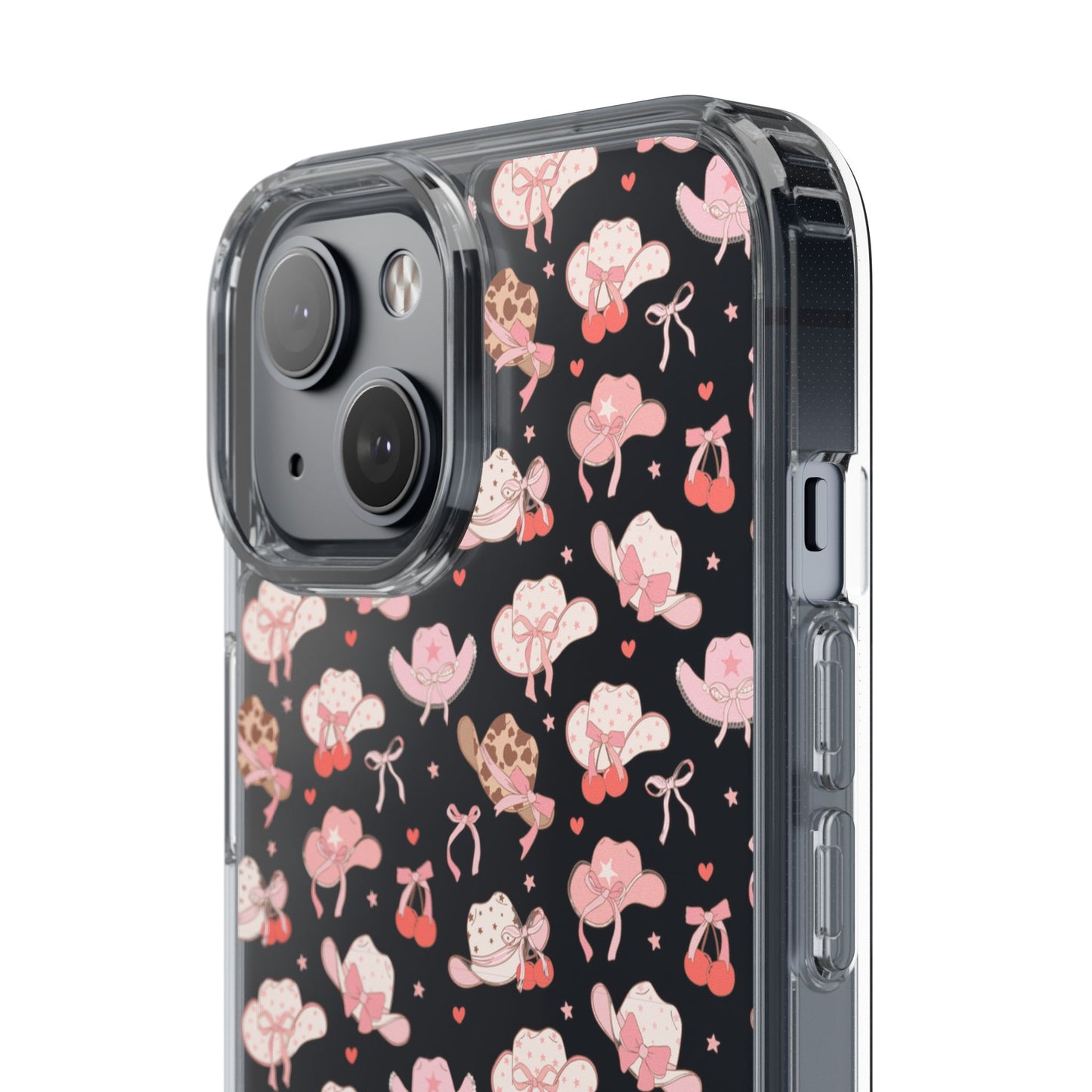 Cute Bow and Hats - Clear Phone Case