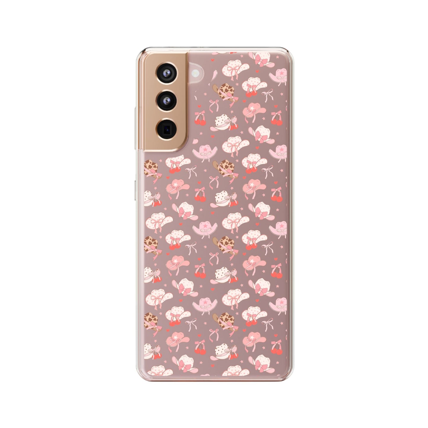 Cute Bow and Hats - Clear Phone Case