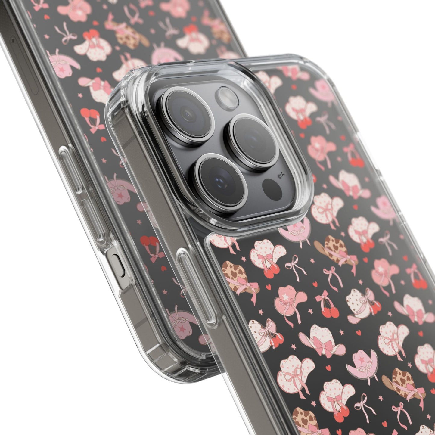 Cute Bow and Hats - Clear Phone Case