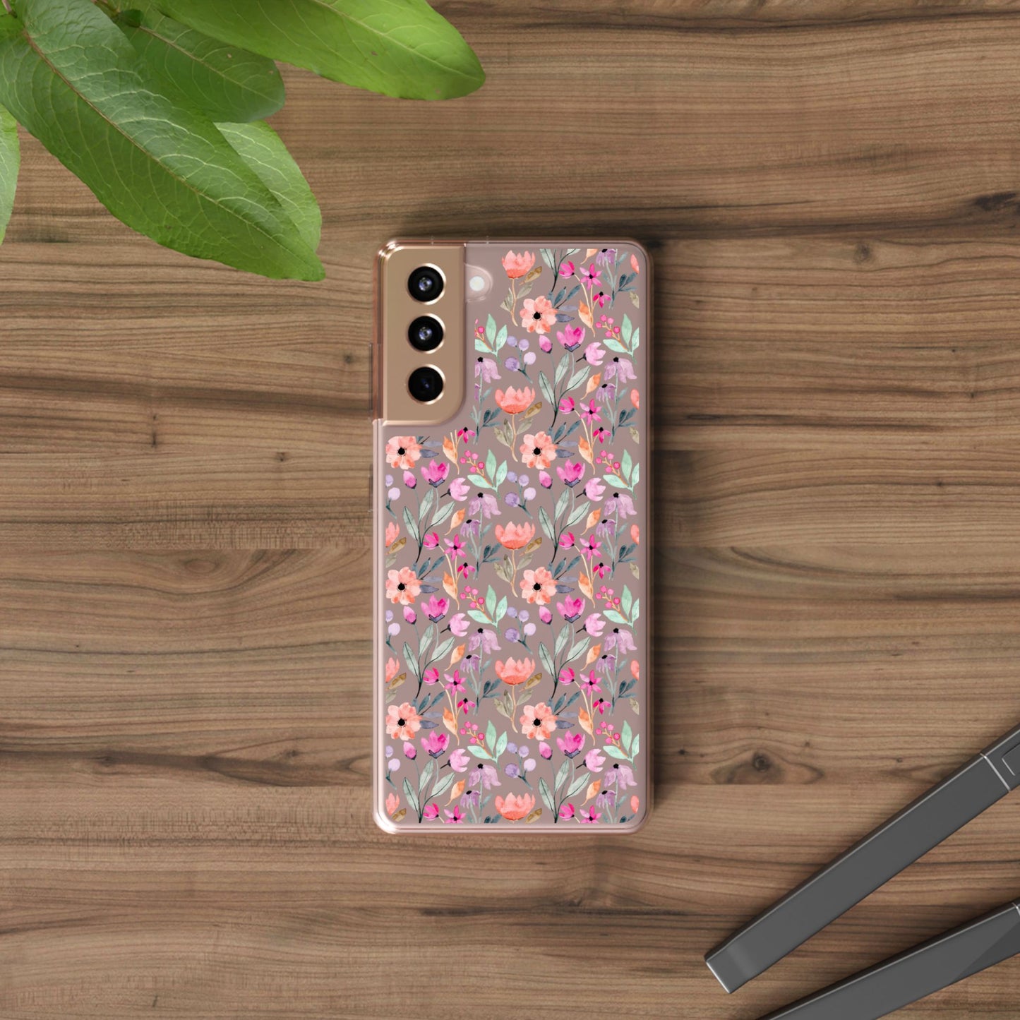 Floral - Clear Phone Case