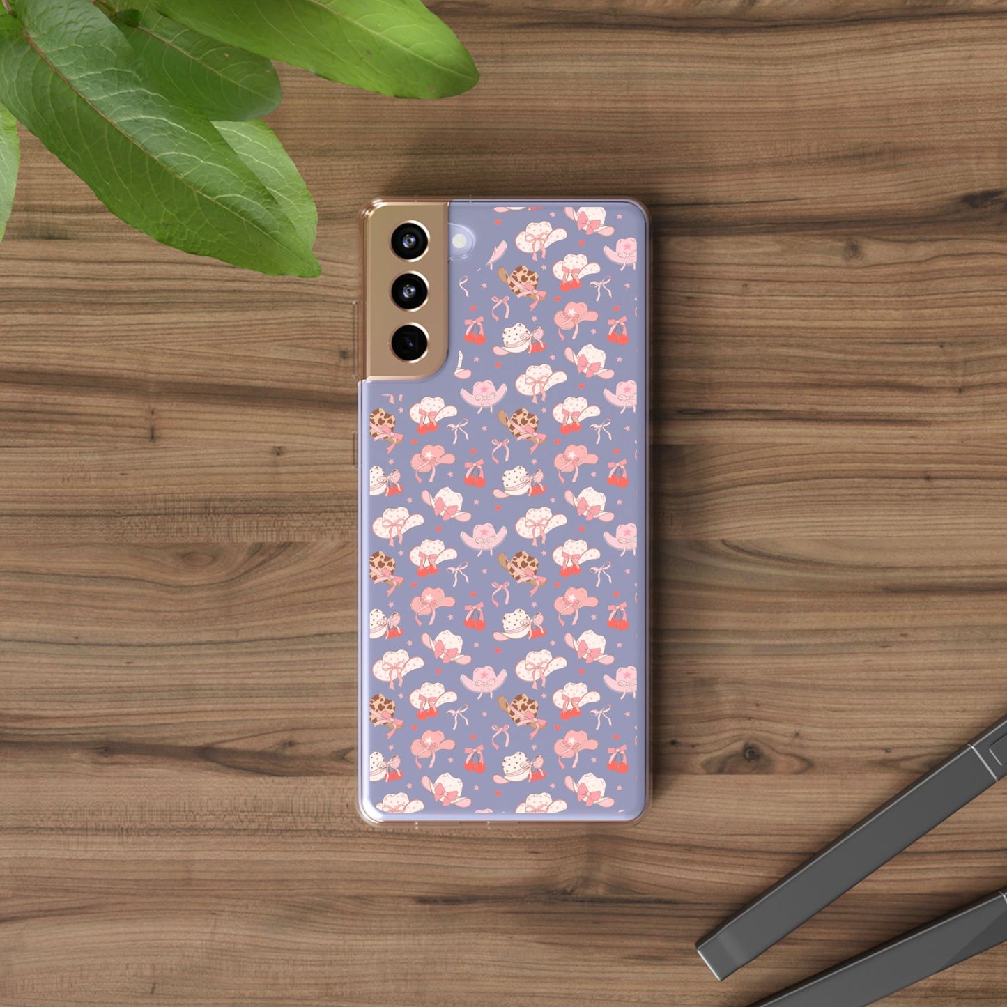 Cute Bow and Hats - Clear Phone Case