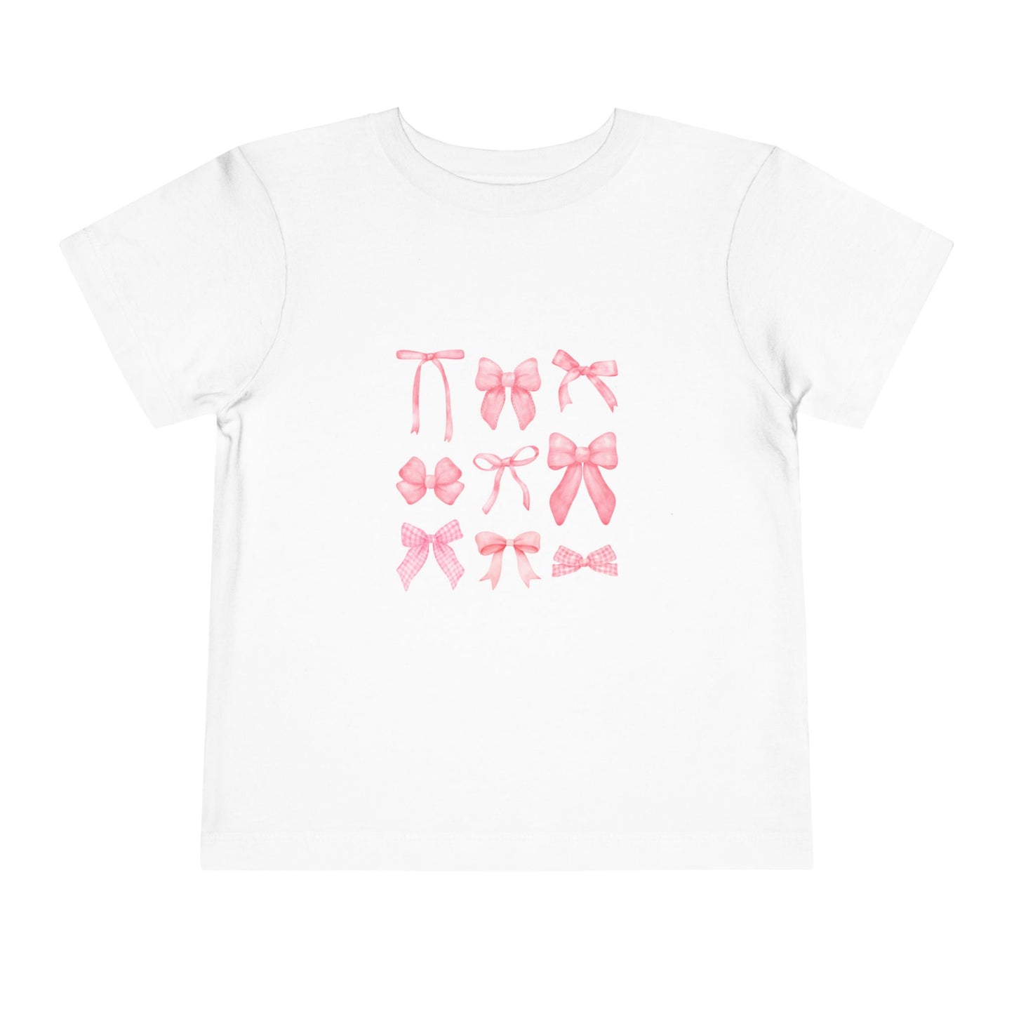 Pink Bow Toddler Short Sleeve Tee