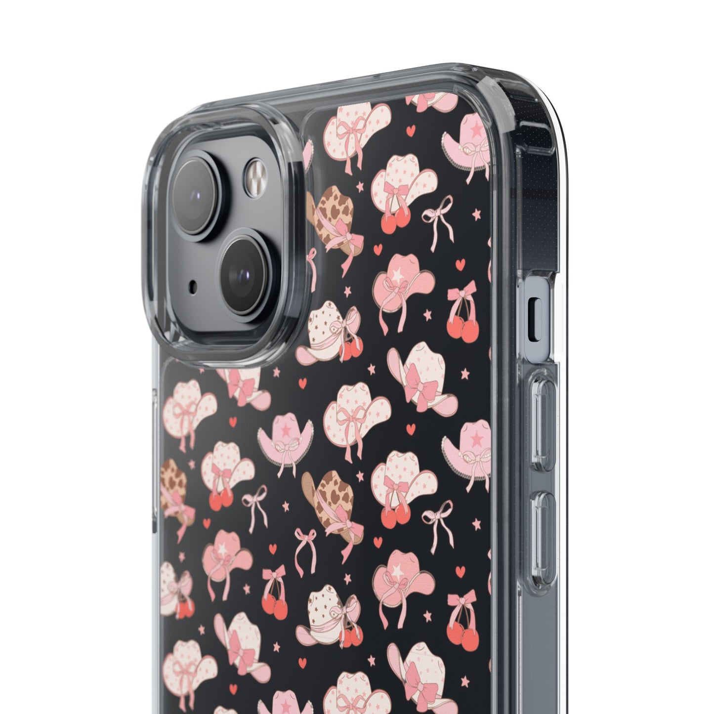 Cute Bow and Hats - Clear Phone Case