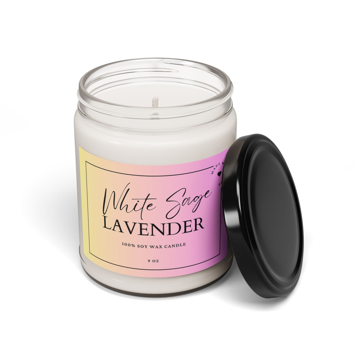 White Sage Lavender Scented Soy Candle - 9oz